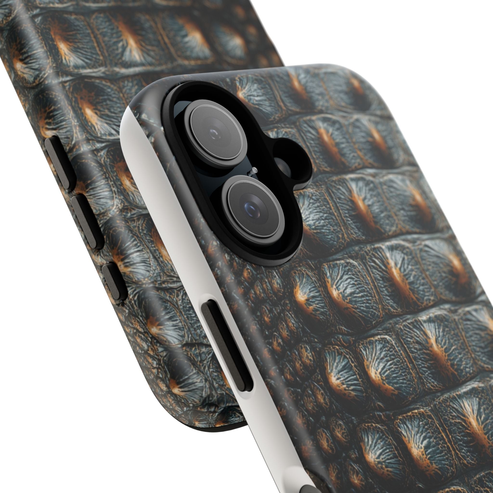 Alligator Texture Tough Phone Case – Rugged Alligator Skin Design for iPhone