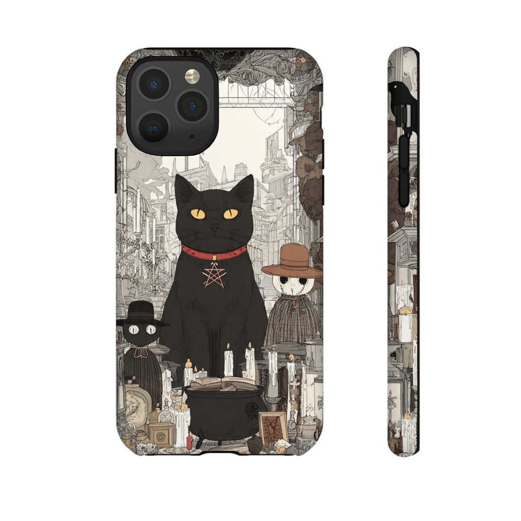 Witchy Black Cat Phone Case — Mystic Altar iPhone Cover