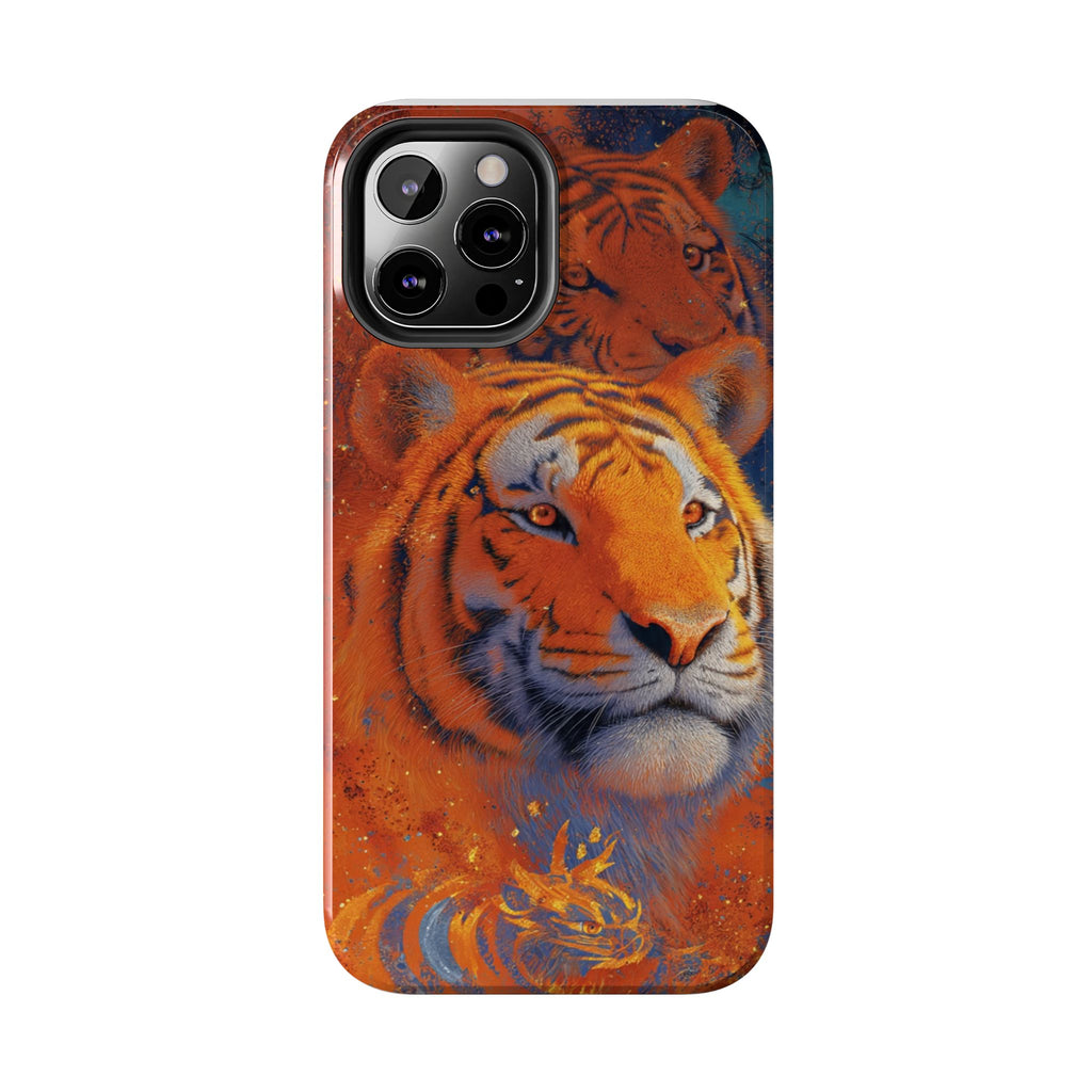 Tiger Portrait Tough Phone Case — Bold Orange Wildlife iPhone Protector