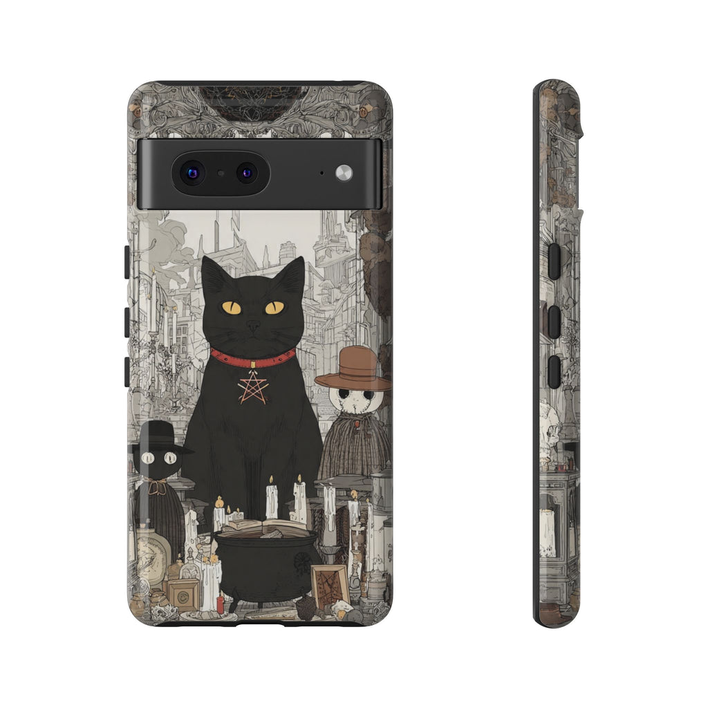 Witchy Black Cat Phone Case — Mystic Altar iPhone Cover