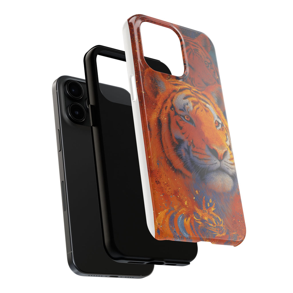 Tiger Portrait Tough Phone Case — Bold Orange Wildlife iPhone Protector