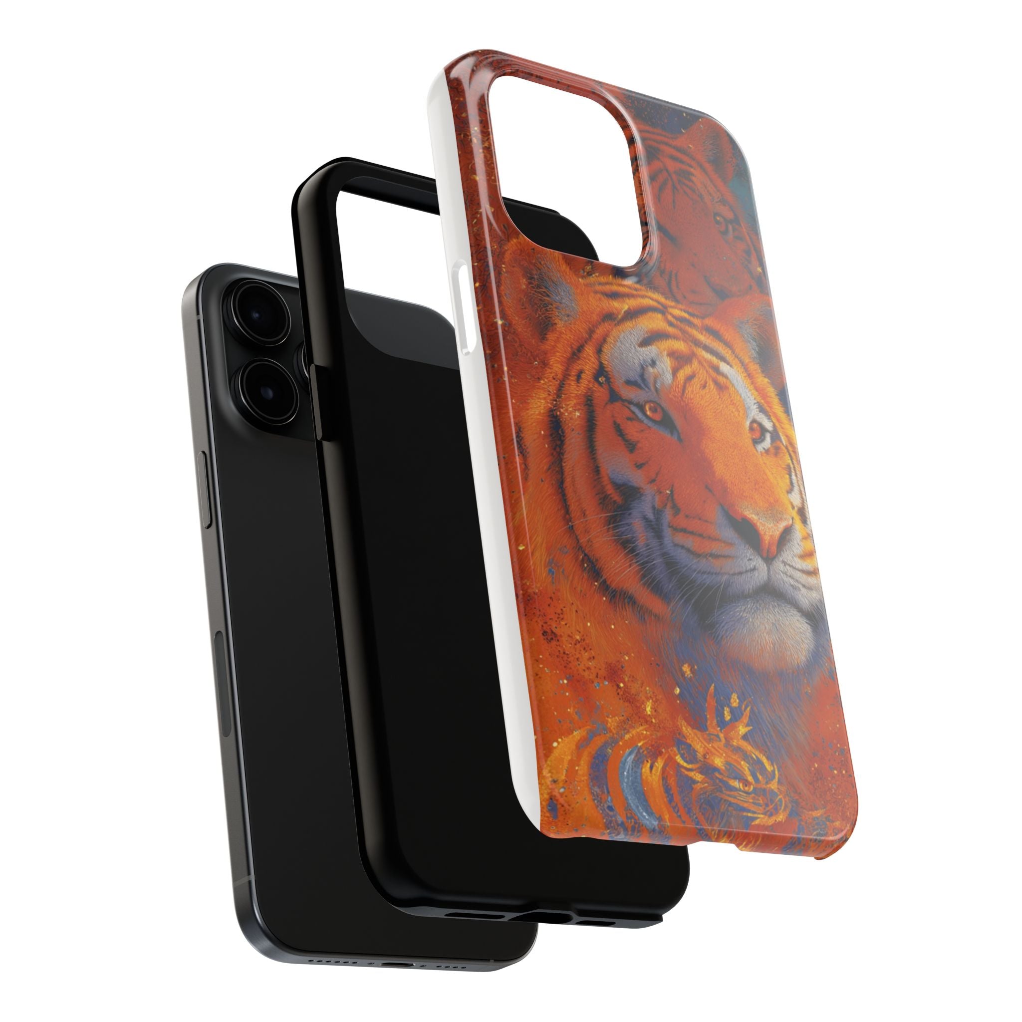 Tiger Portrait Tough Phone Case — Bold Orange Wildlife iPhone Protector