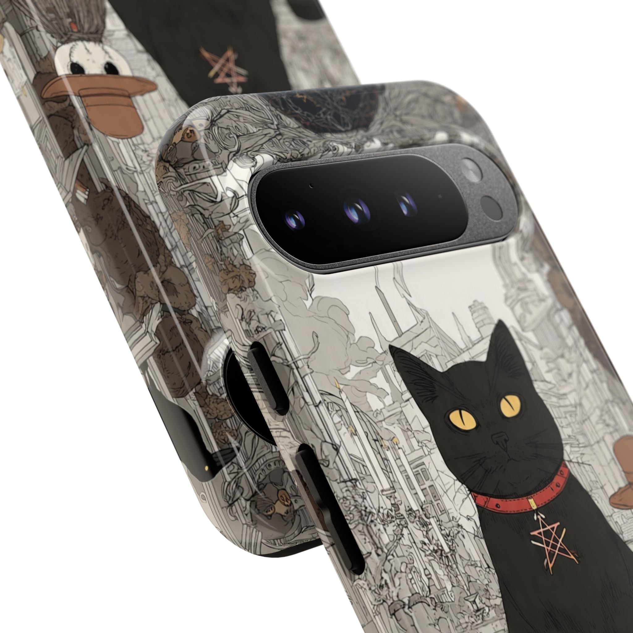 Witchy Black Cat Phone Case — Mystic Altar iPhone Cover