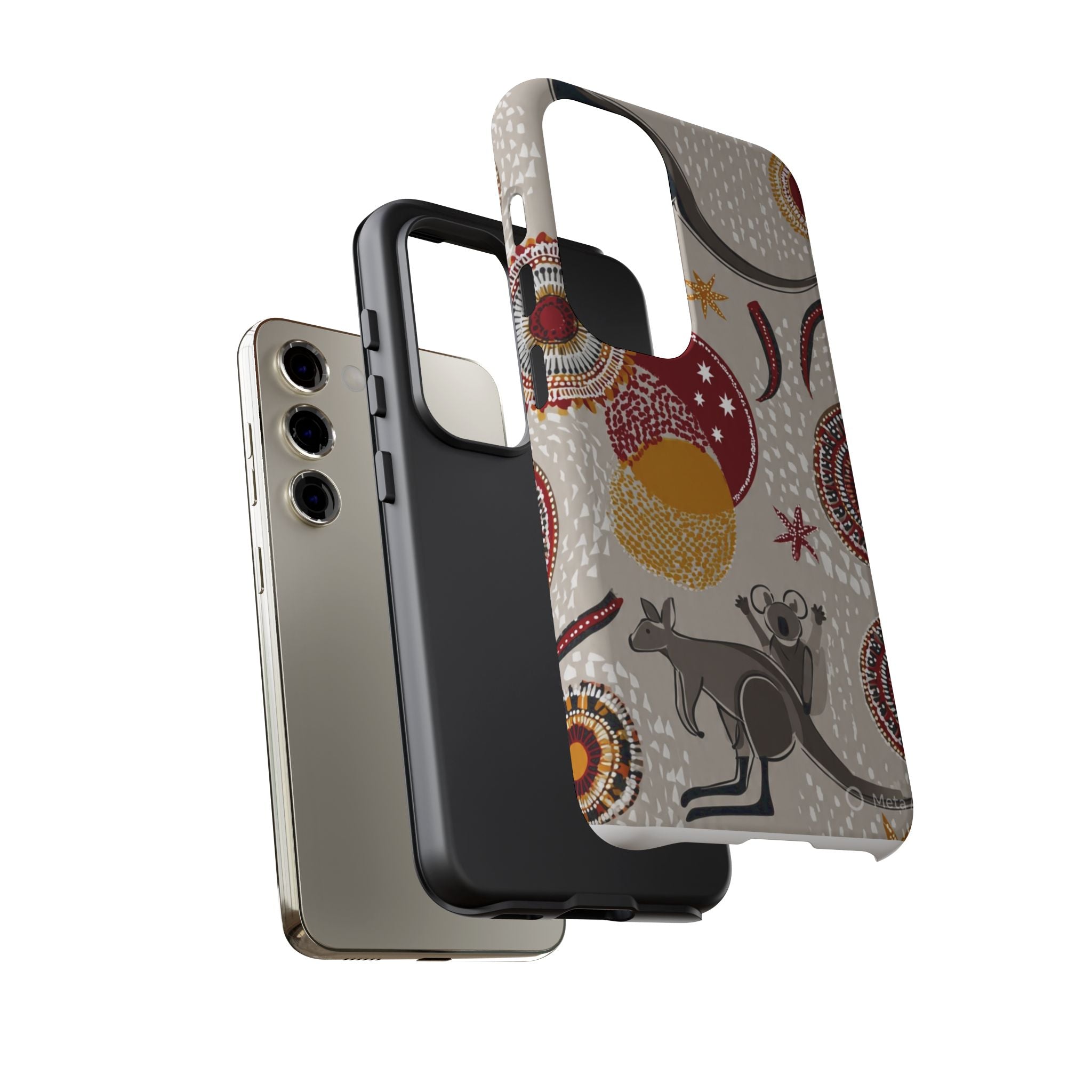 Kangaroo & Koala Aboriginal Dot Art Phone Case – Protective Tough Case