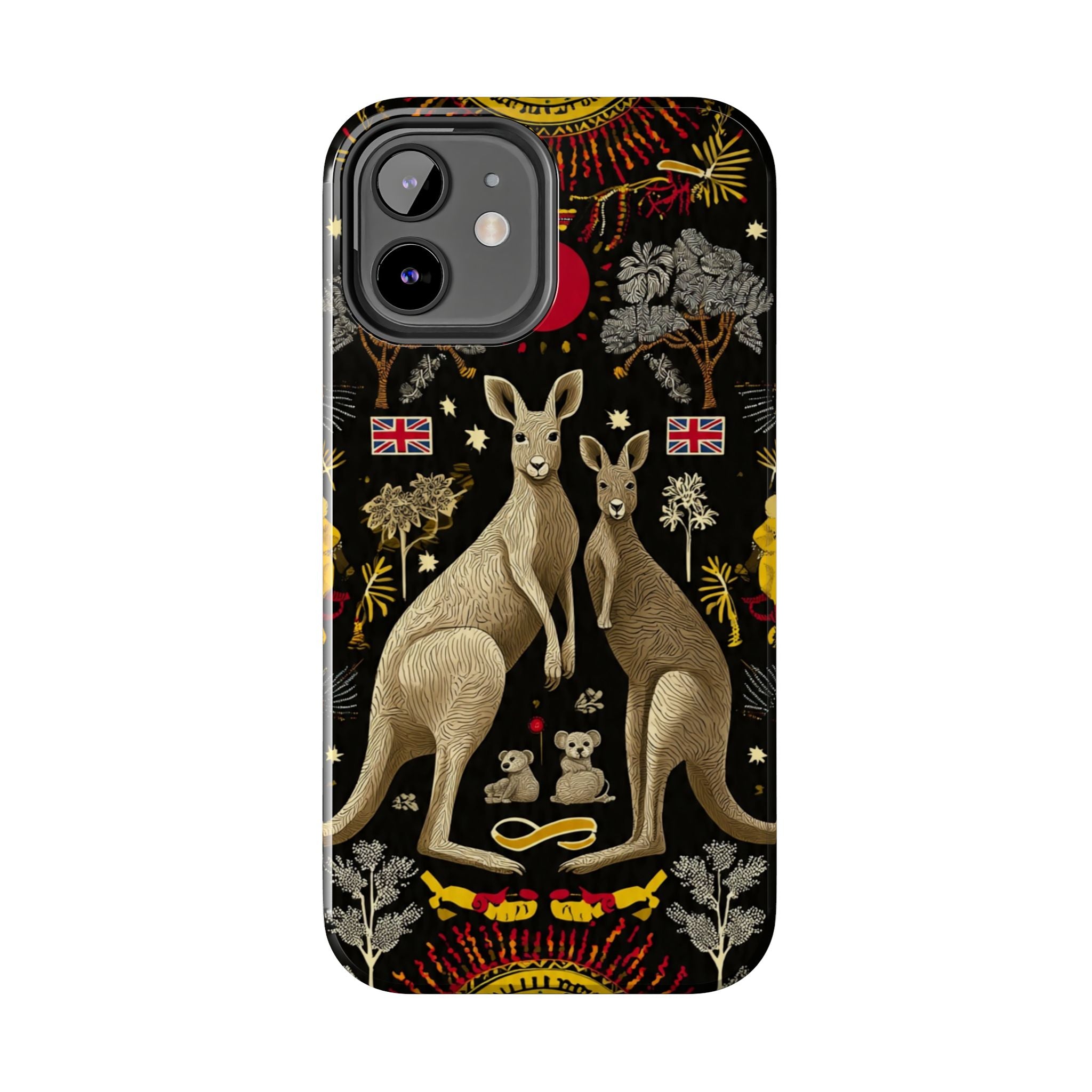 Australian Kangaroo Crest Tough Phone Case — Vintage Coat-of-Arms Design