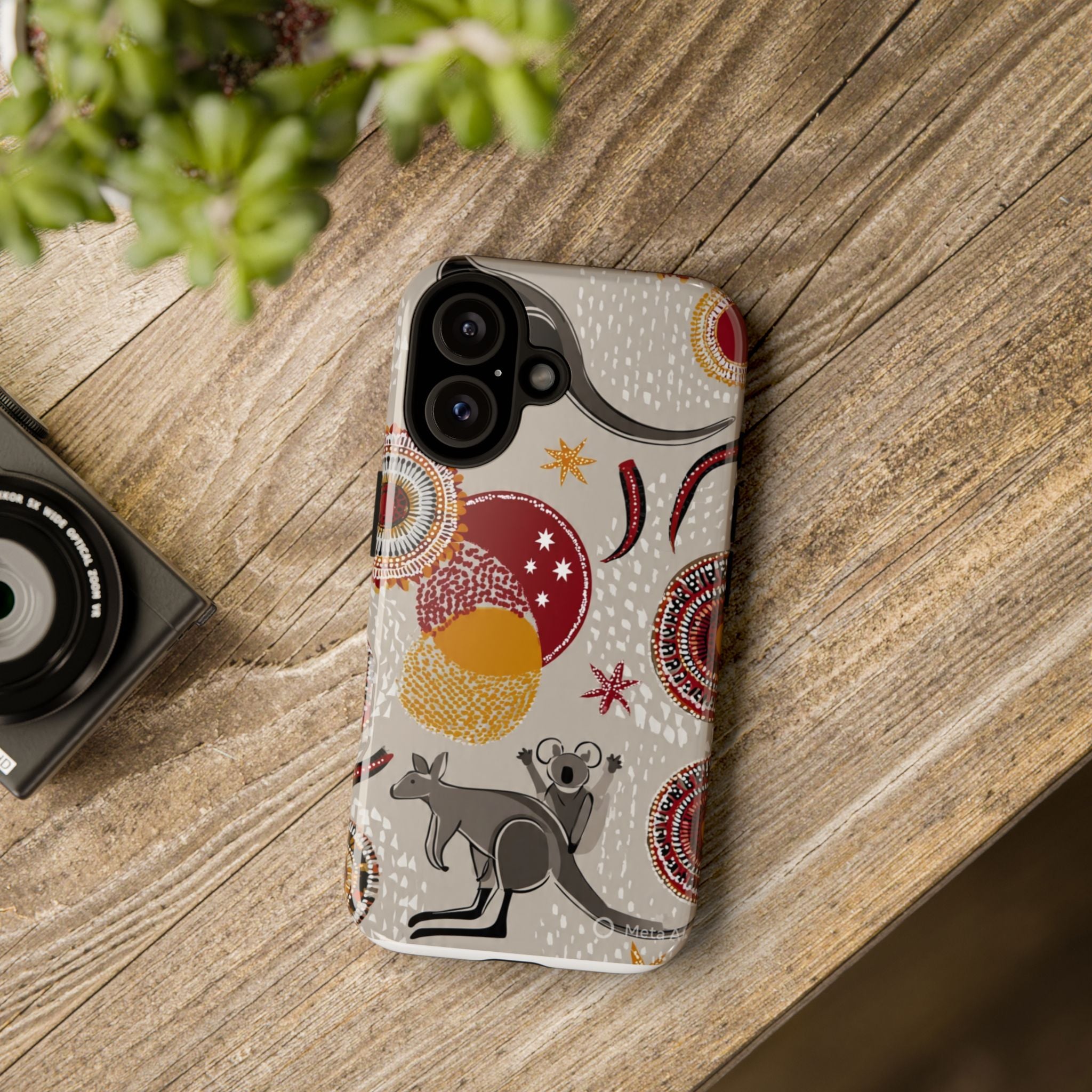 Kangaroo & Koala Aboriginal Dot Art Phone Case – Protective Tough Case