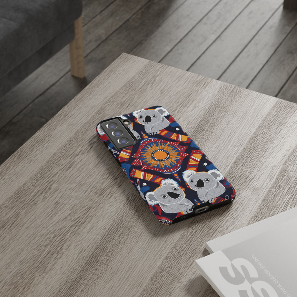 Koala Pattern Phone Case — Cute Indigenous-Inspired Design