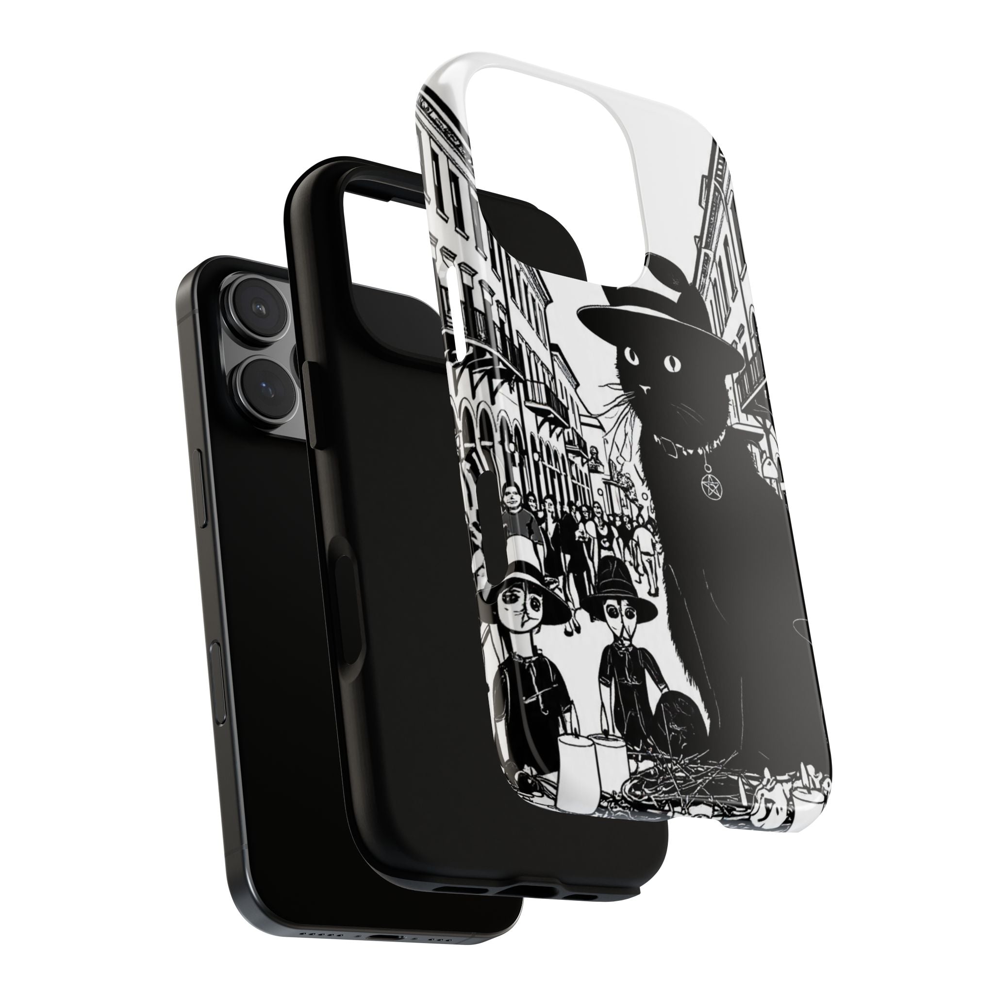 Phone Case — Noir Cat Street Art Design