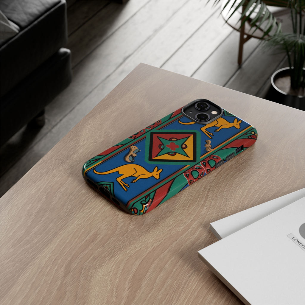 Kangaroo Tribal Pattern Tough Phone Case