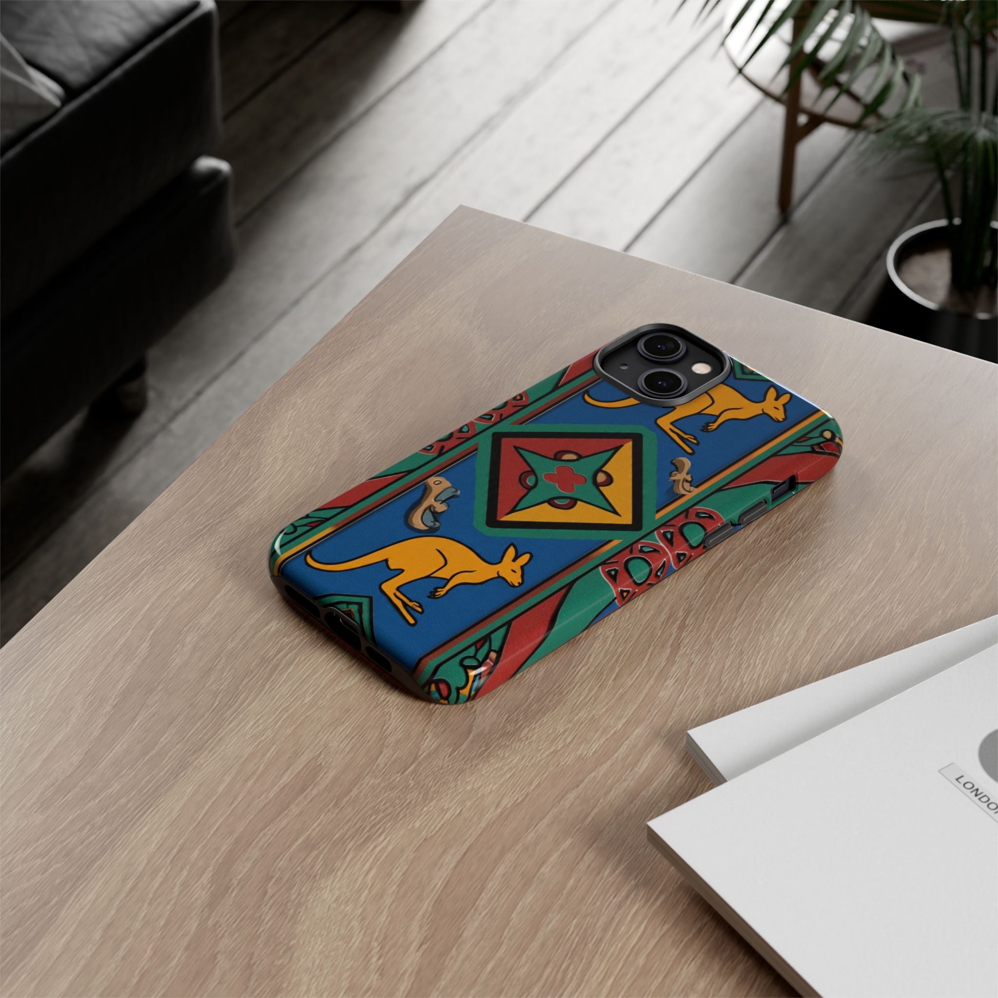 Kangaroo Tribal Pattern Tough Phone Case