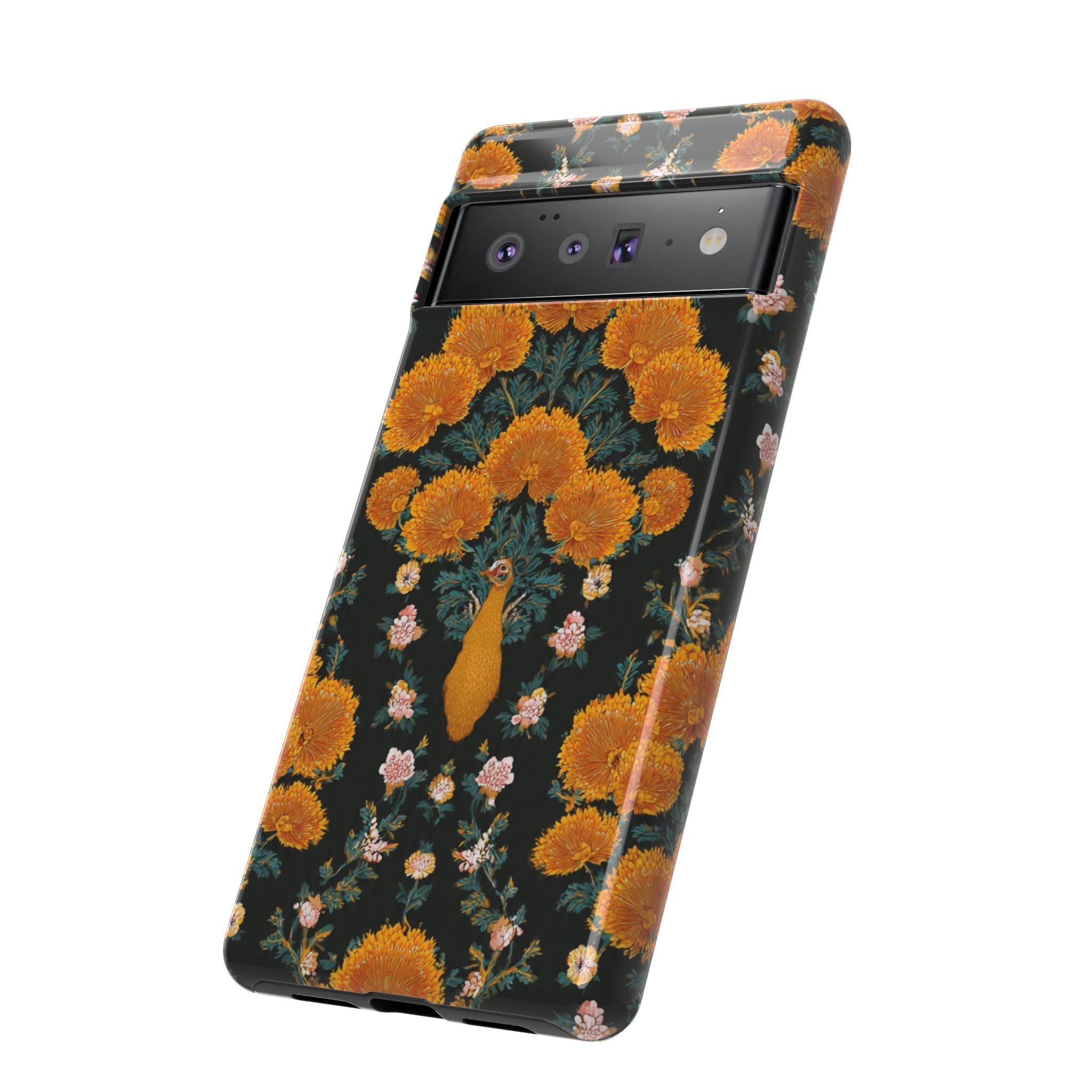 Marigold Mirror Phone Case — Floral Protective Phone Cover