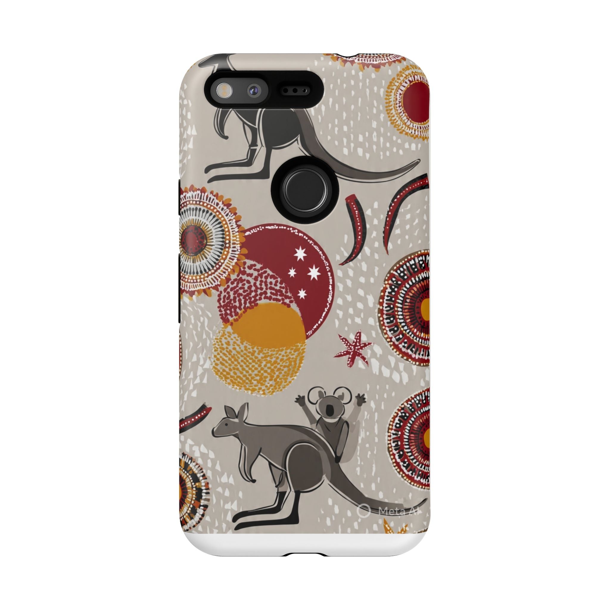 Kangaroo & Koala Aboriginal Dot Art Phone Case – Protective Tough Case