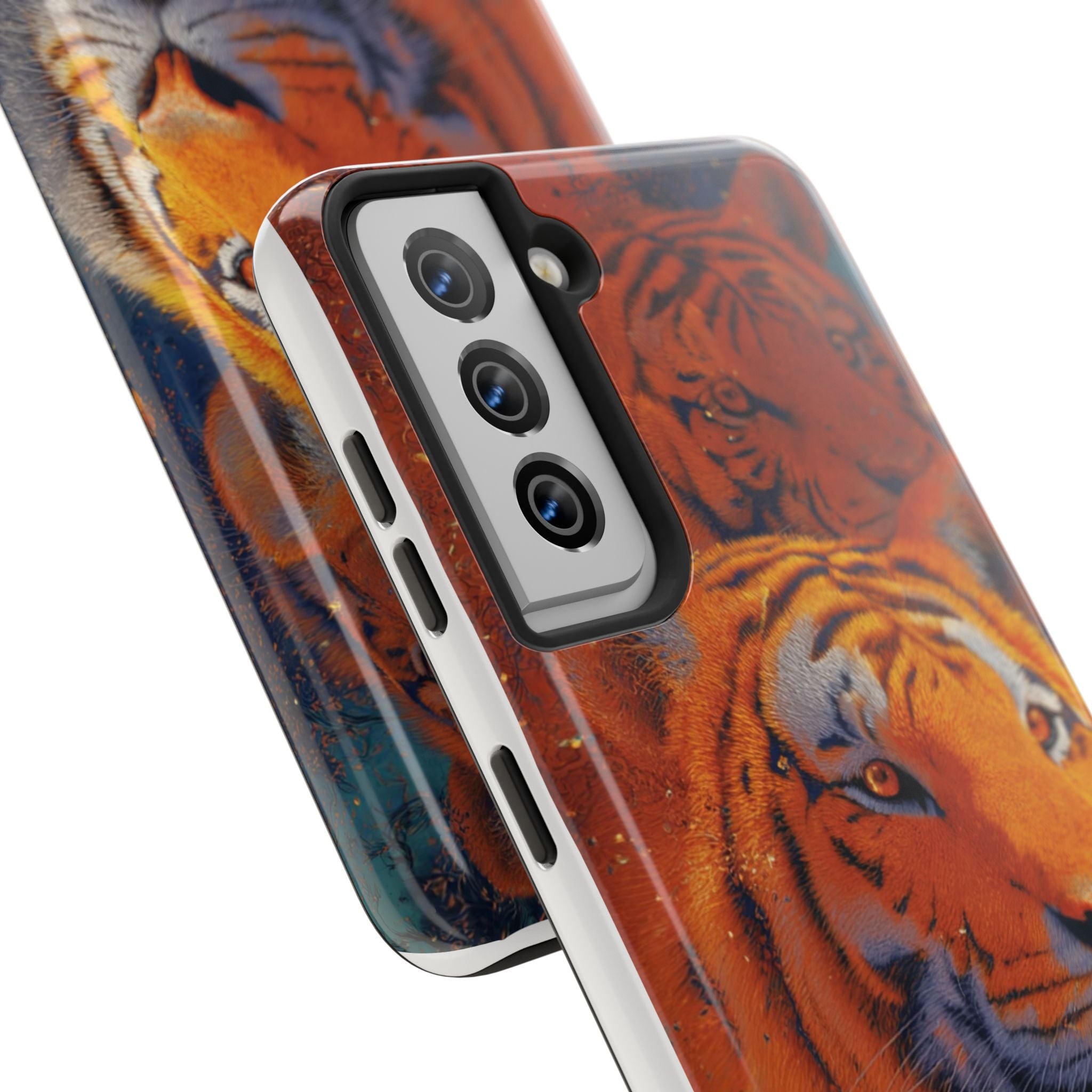 Tiger Portrait Tough Phone Case — Bold Orange Wildlife iPhone Protector