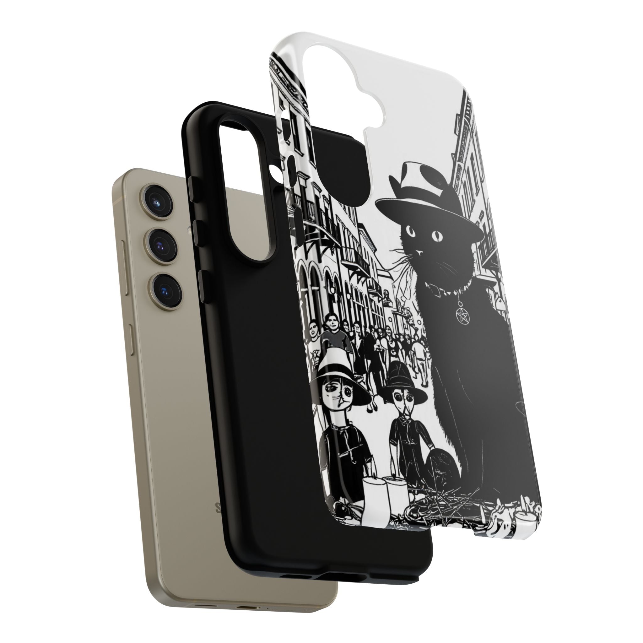 Phone Case — Noir Cat Street Art Design
