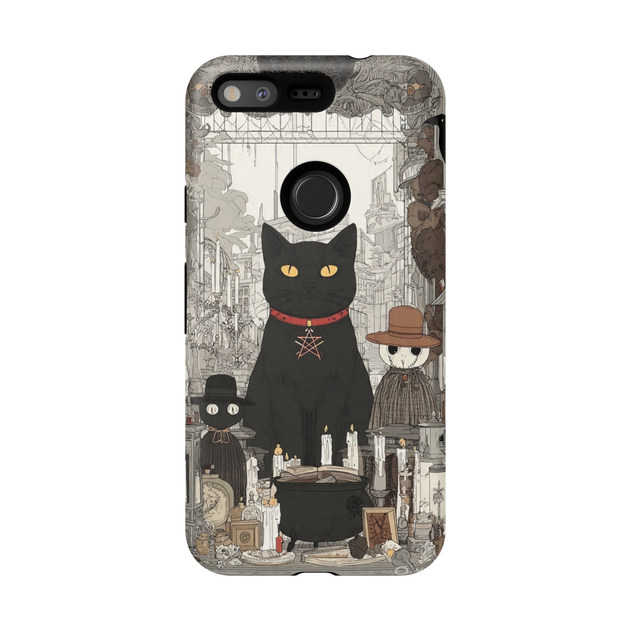 Witchy Black Cat Phone Case — Mystic Altar iPhone Cover