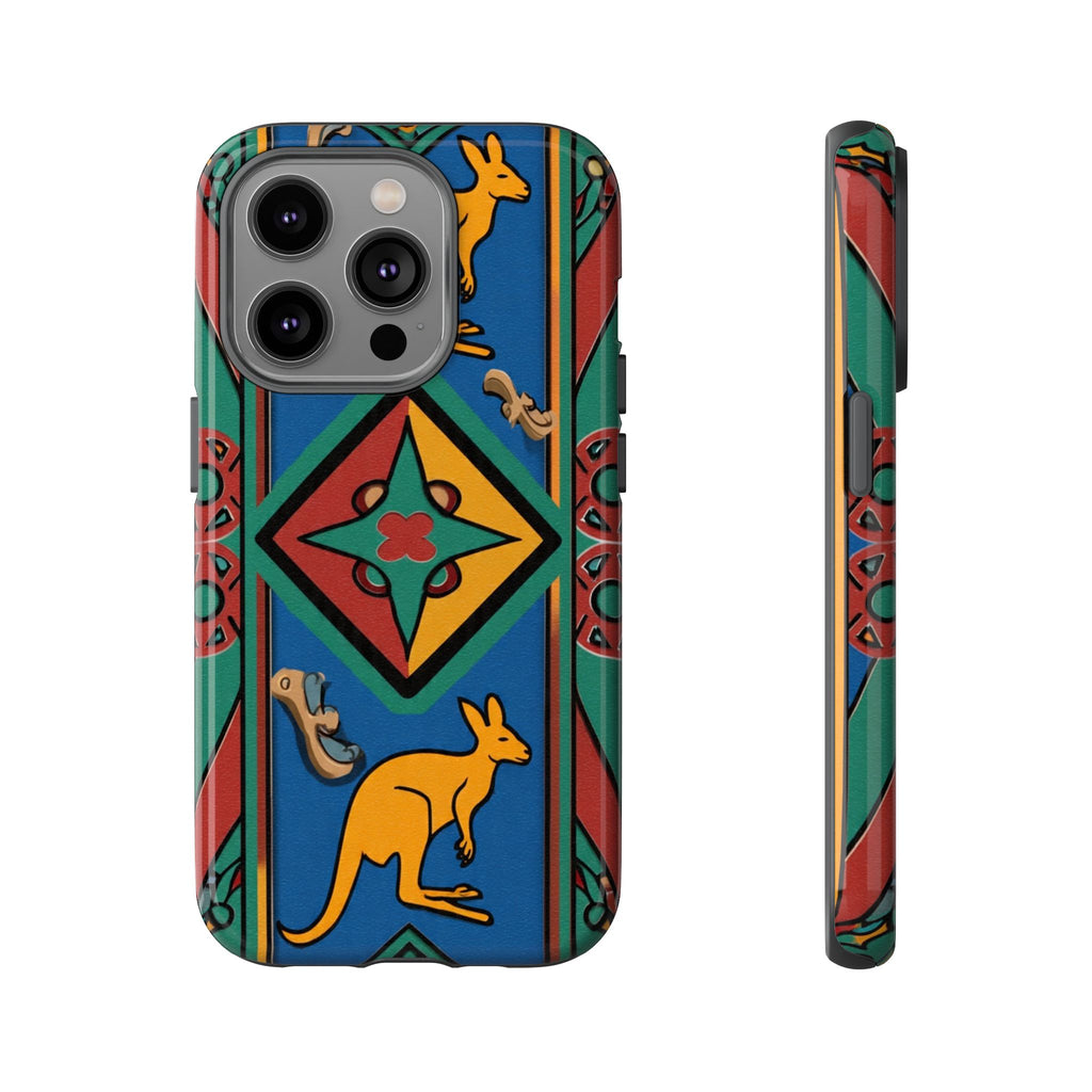 Kangaroo Tribal Pattern Tough Phone Case