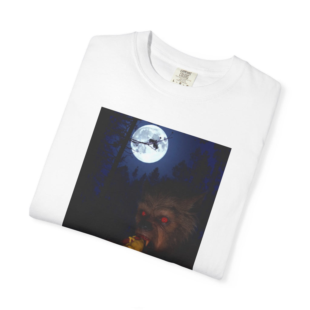 T-Shirt — 'Too Much Mustard!!!' Funny Nighttime Monster Graphic Tee