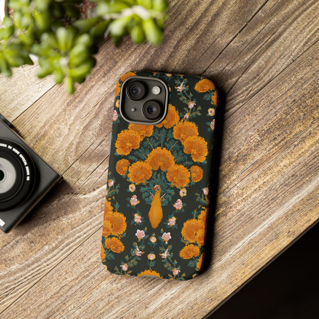 Marigold Mirror Phone Case — Floral Protective Phone Cover