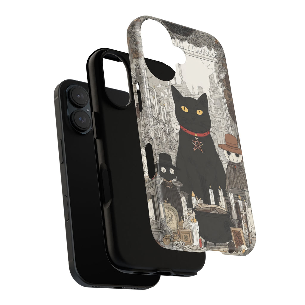 Witchy Black Cat Phone Case — Mystic Altar iPhone Cover