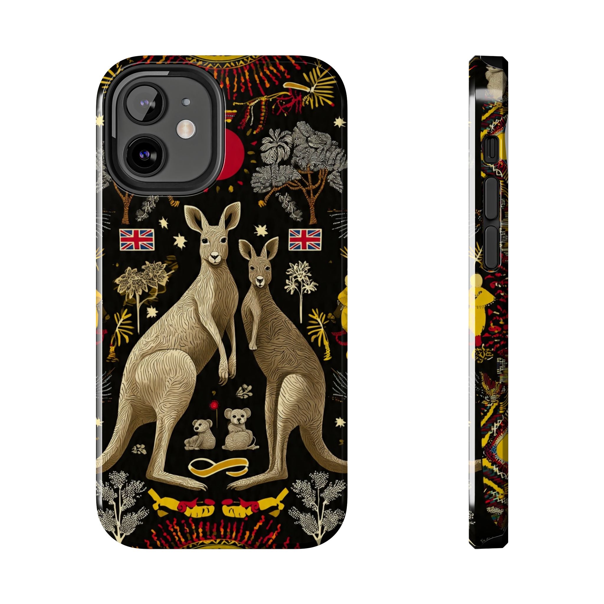 Australian Kangaroo Crest Tough Phone Case — Vintage Coat-of-Arms Design