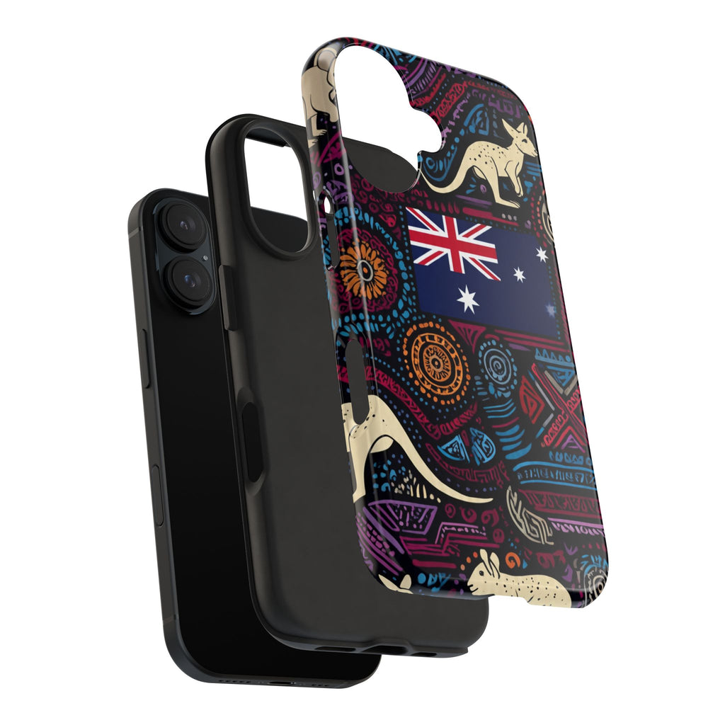 Australian Kangaroo Indigenous Pattern Phone Case — Tough Protective Cover