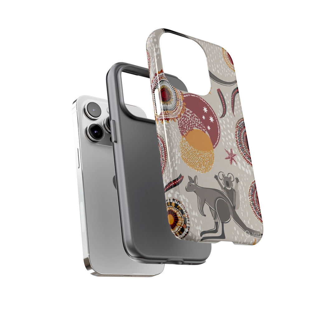 Kangaroo & Koala Aboriginal Dot Art Phone Case – Protective Tough Case