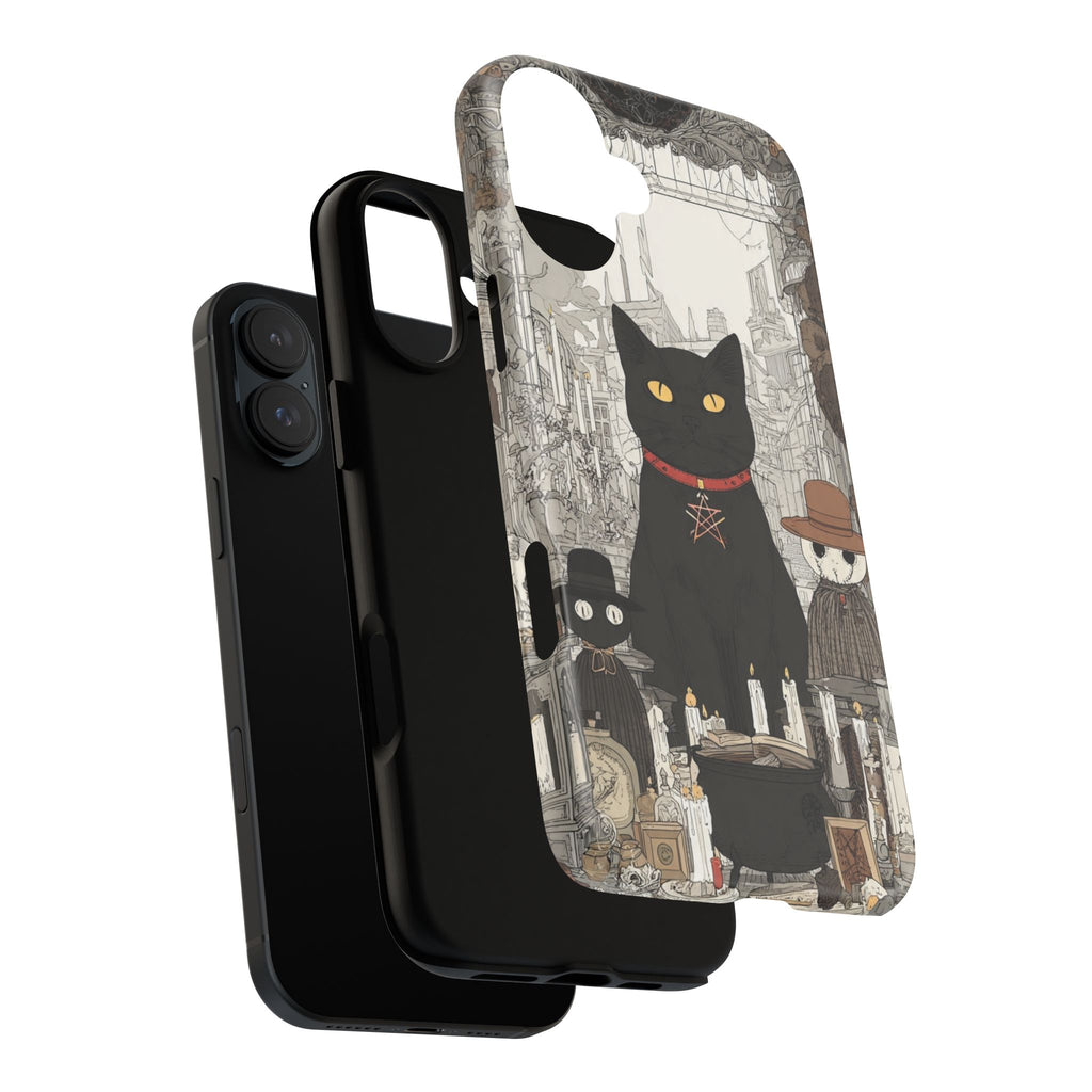 Witchy Black Cat Phone Case — Mystic Altar iPhone Cover