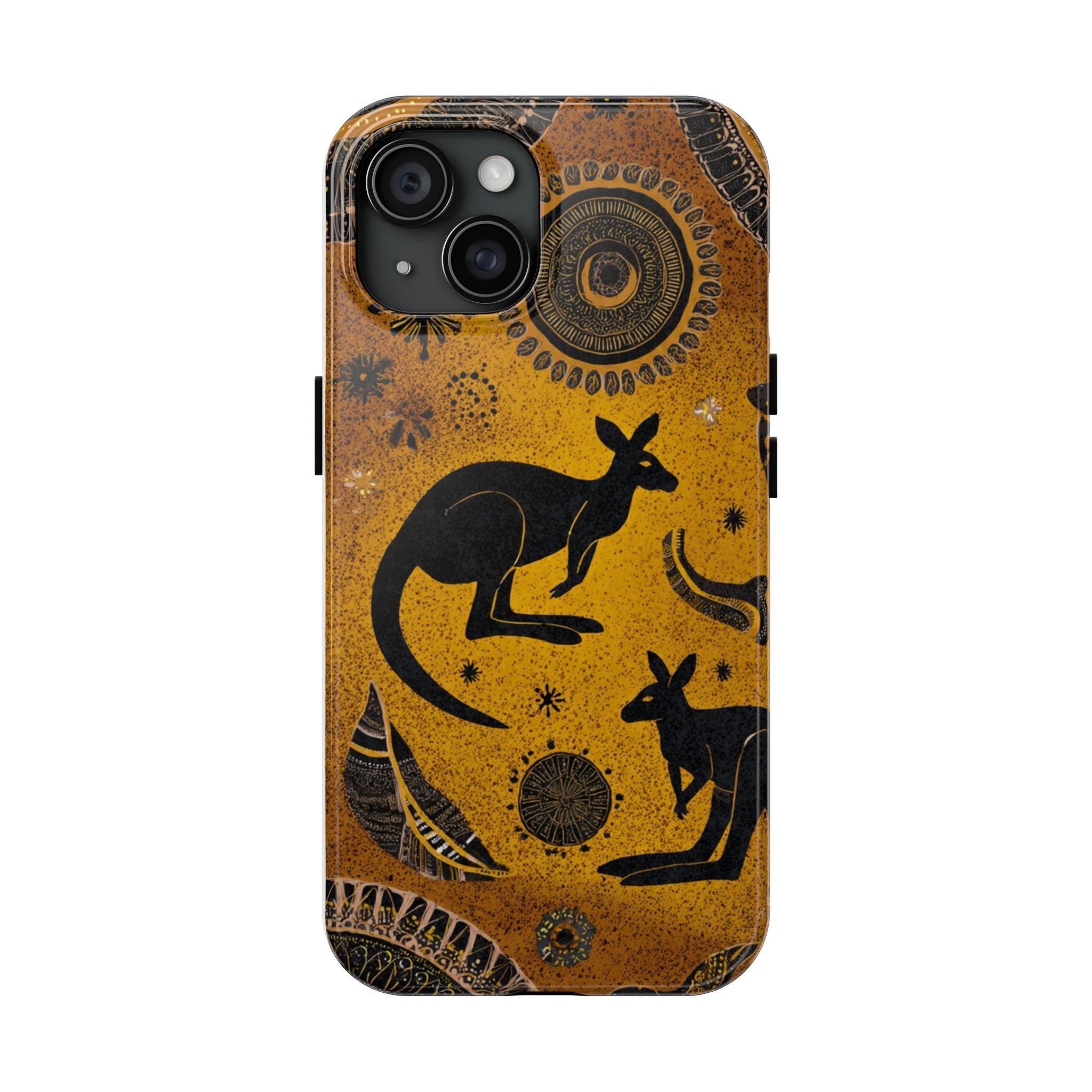 Kangaroo Boho Tough Phone Case — Australian Wildlife Protective Cover