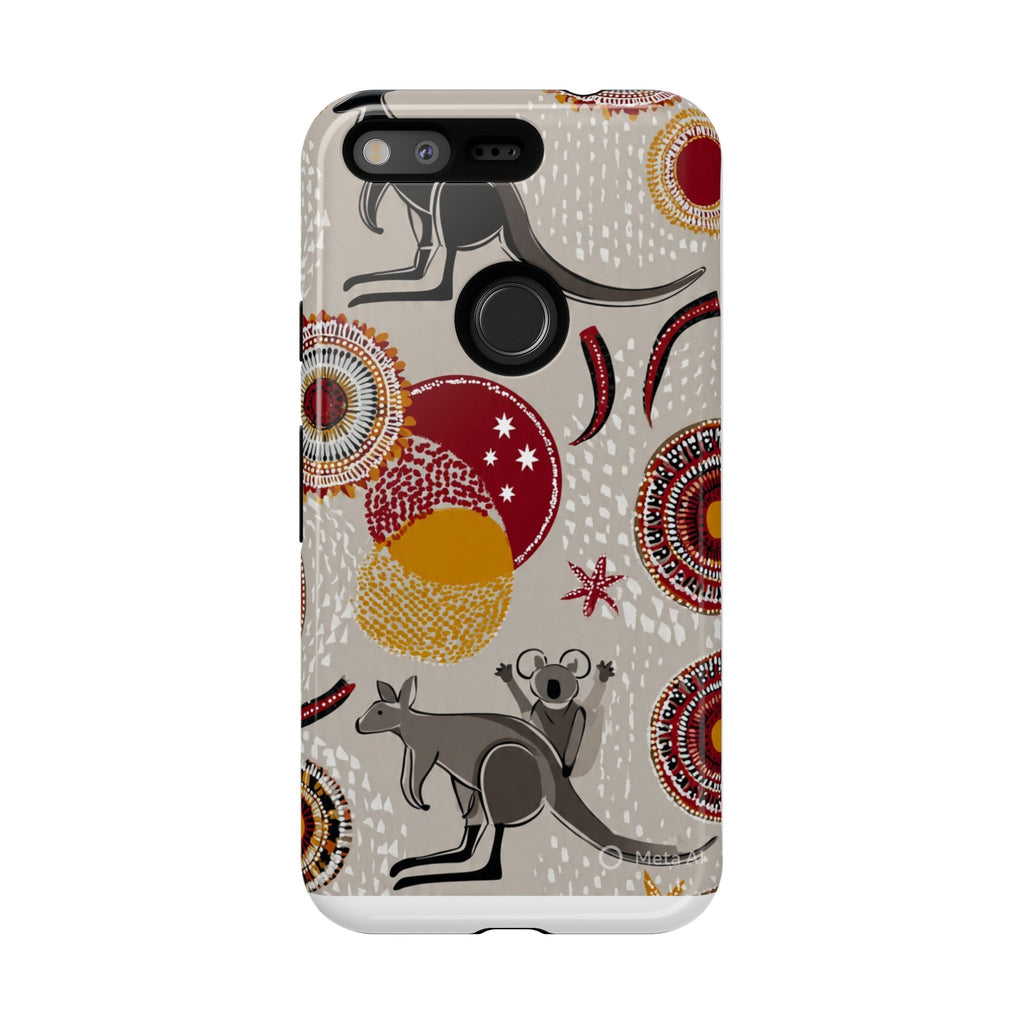 Kangaroo & Koala Aboriginal Dot Art Phone Case – Protective Tough Case