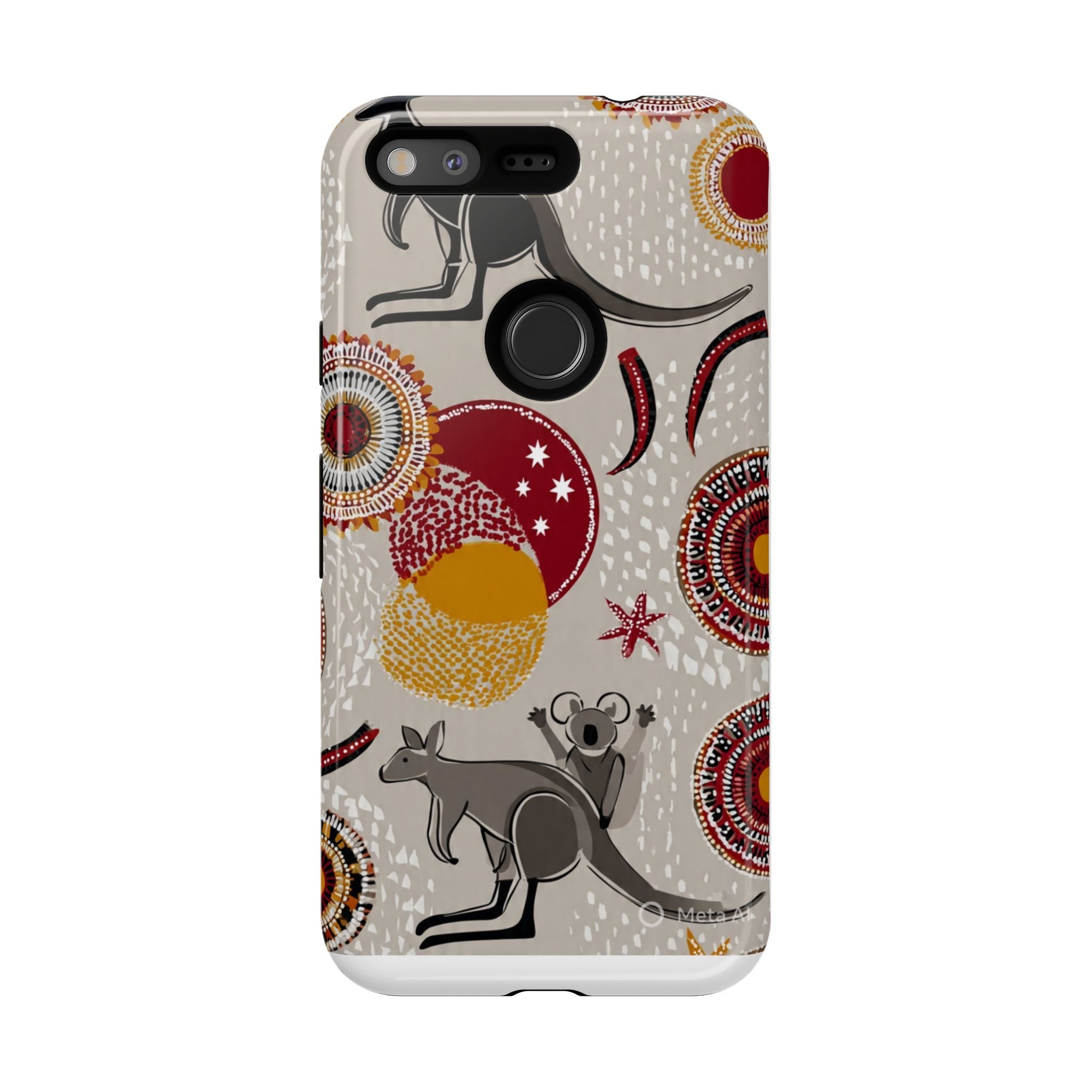 Kangaroo & Koala Aboriginal Dot Art Phone Case – Protective Tough Case