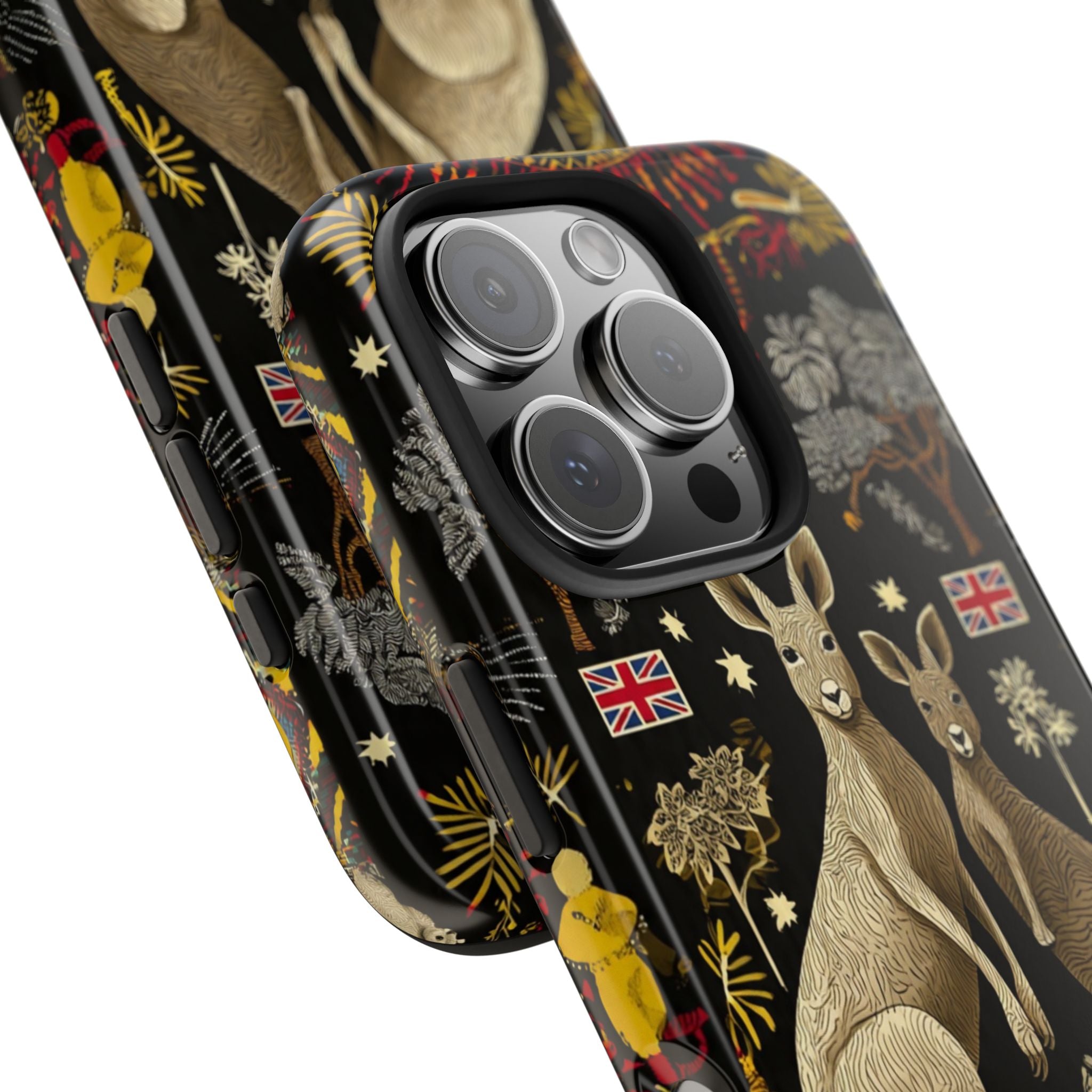 Australian Kangaroo Crest Tough Phone Case — Vintage Coat-of-Arms Design