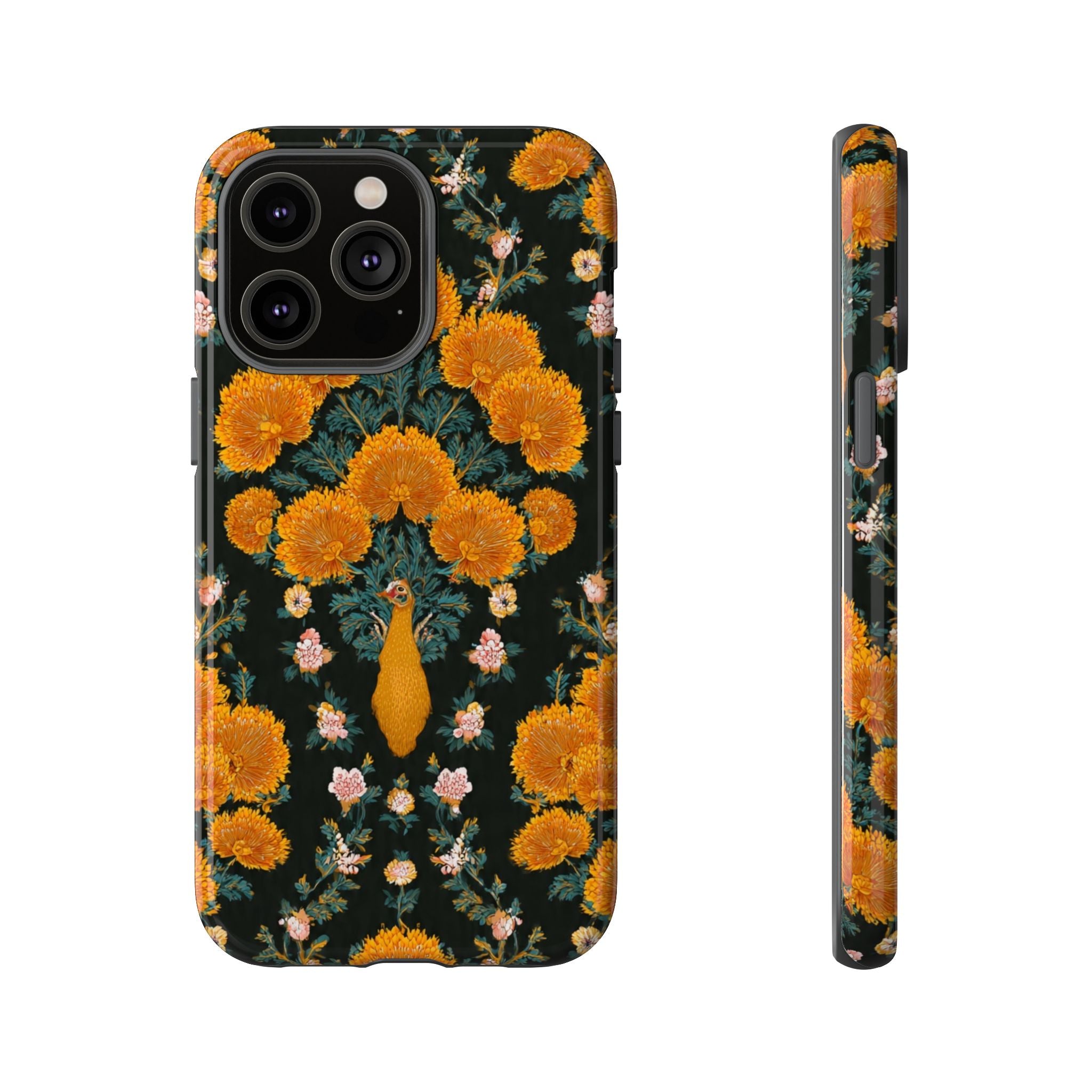 Marigold Mirror Phone Case — Floral Protective Phone Cover