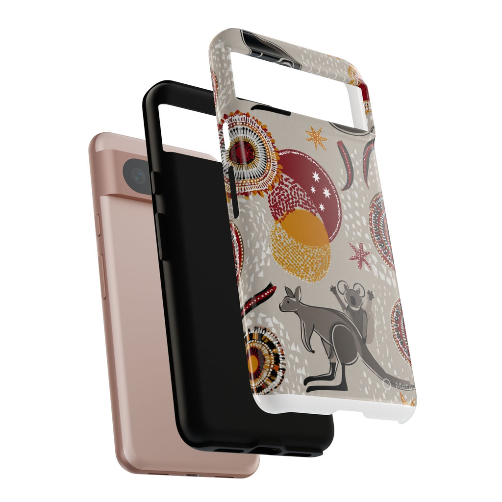 Kangaroo & Koala Aboriginal Dot Art Phone Case – Protective Tough Case