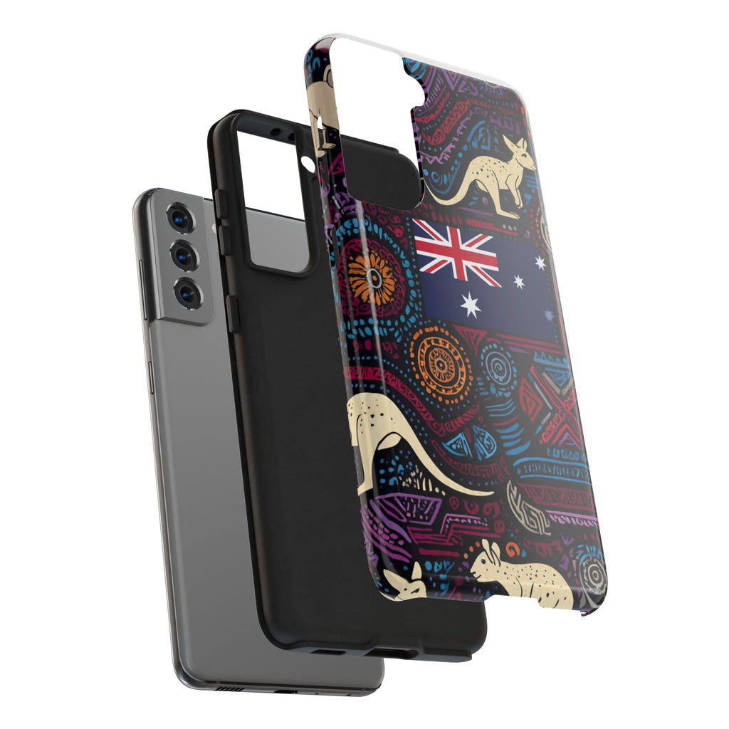 Australian Kangaroo Indigenous Pattern Phone Case — Tough Protective Cover