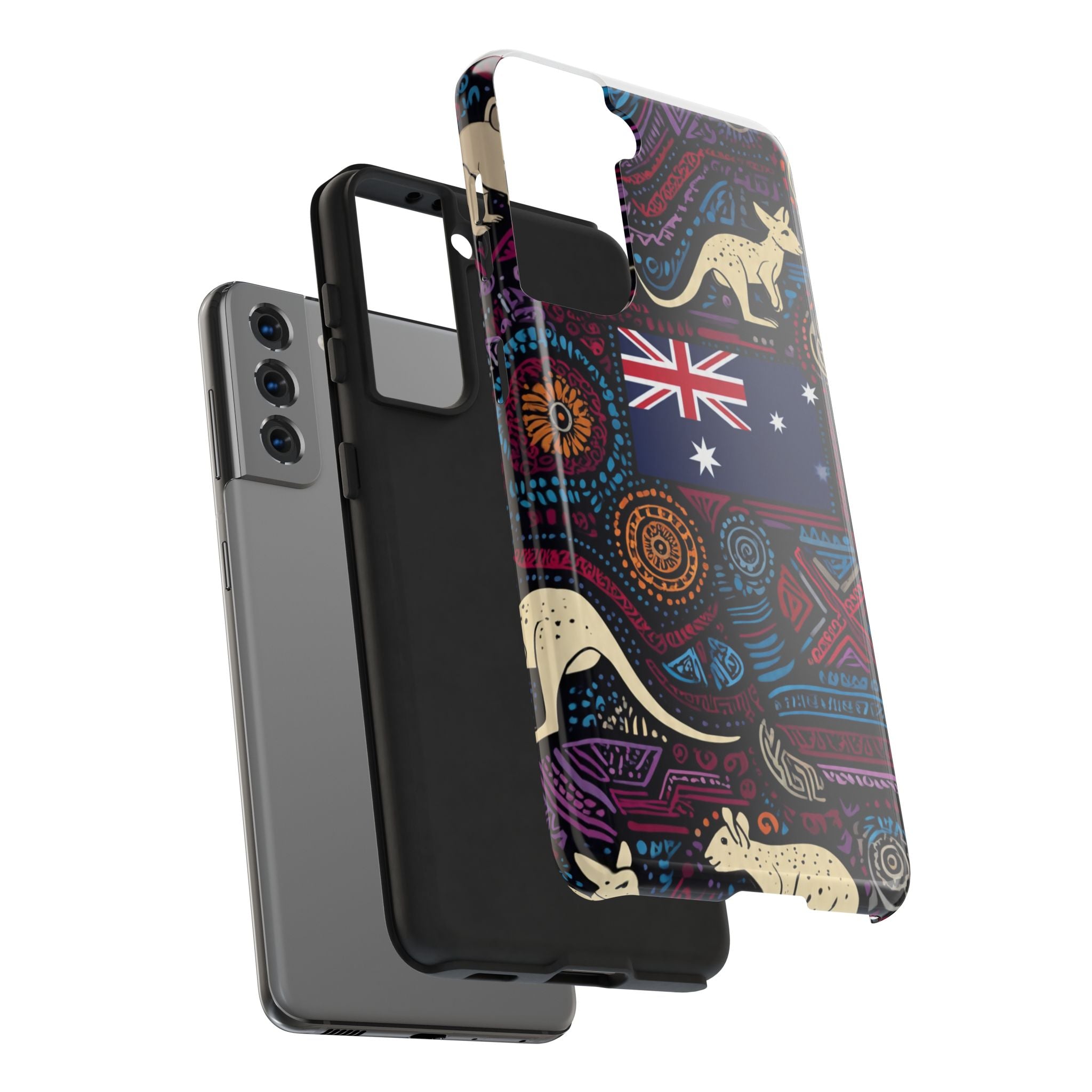 Australian Kangaroo Indigenous Pattern Phone Case — Tough Protective Cover