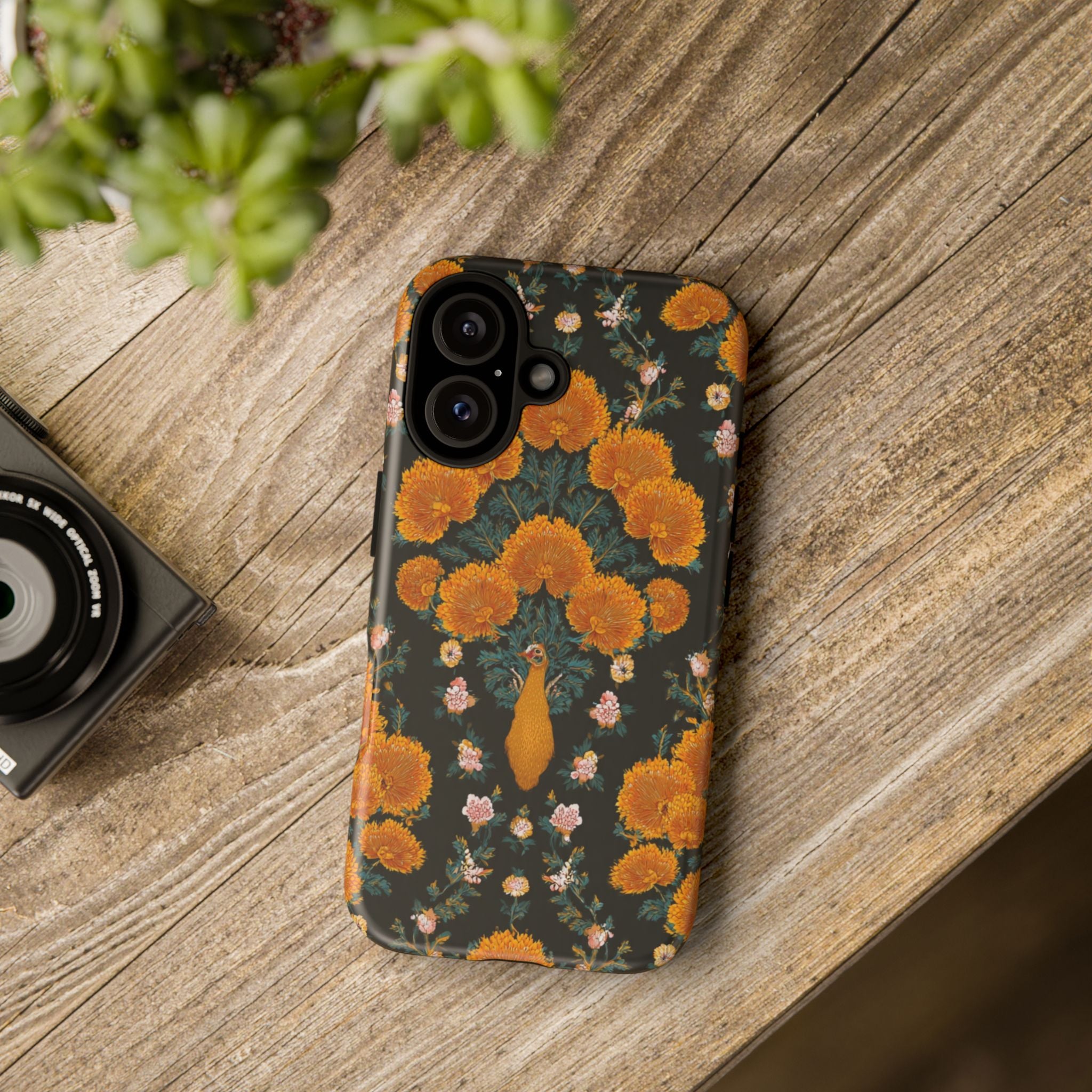Marigold Mirror Phone Case — Floral Protective Phone Cover