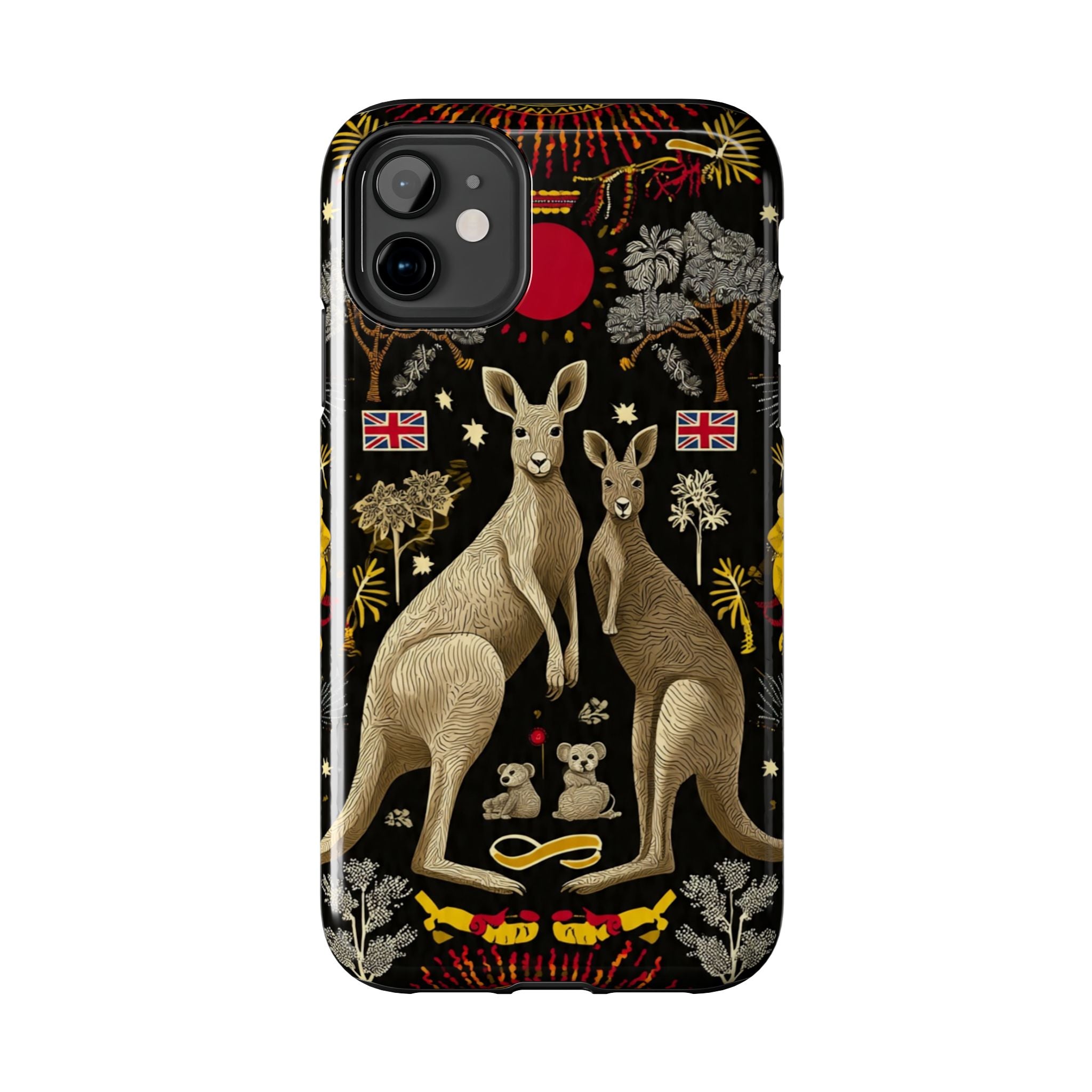 Australian Kangaroo Crest Tough Phone Case — Vintage Coat-of-Arms Design