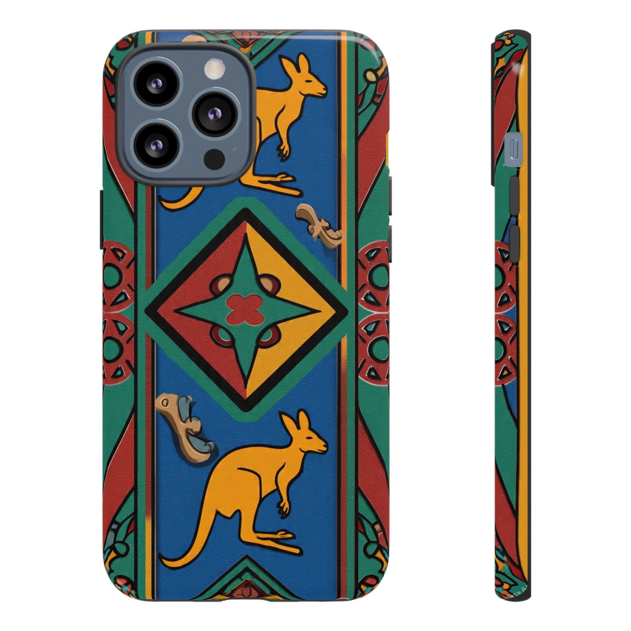 Kangaroo Tribal Pattern Tough Phone Case