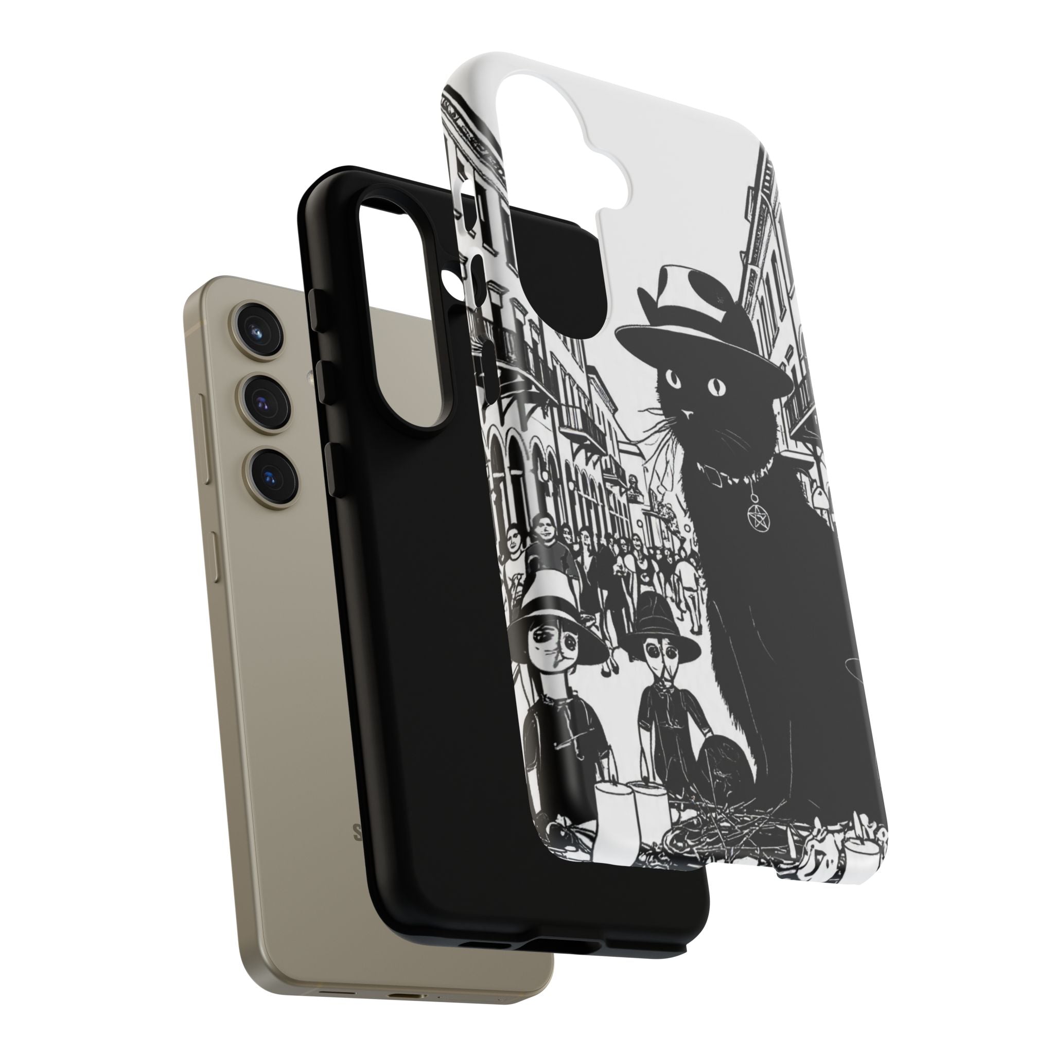 Phone Case — Noir Cat Street Art Design