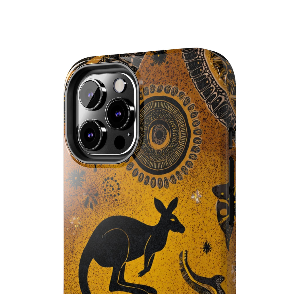 Kangaroo Boho Tough Phone Case — Australian Wildlife Protective Cover