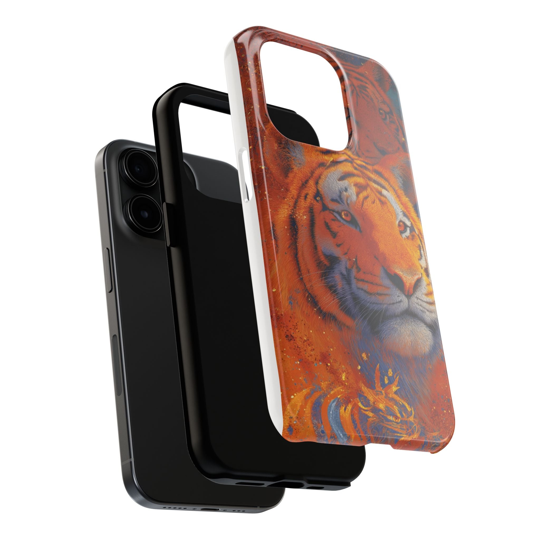 Tiger Portrait Tough Phone Case — Bold Orange Wildlife iPhone Protector