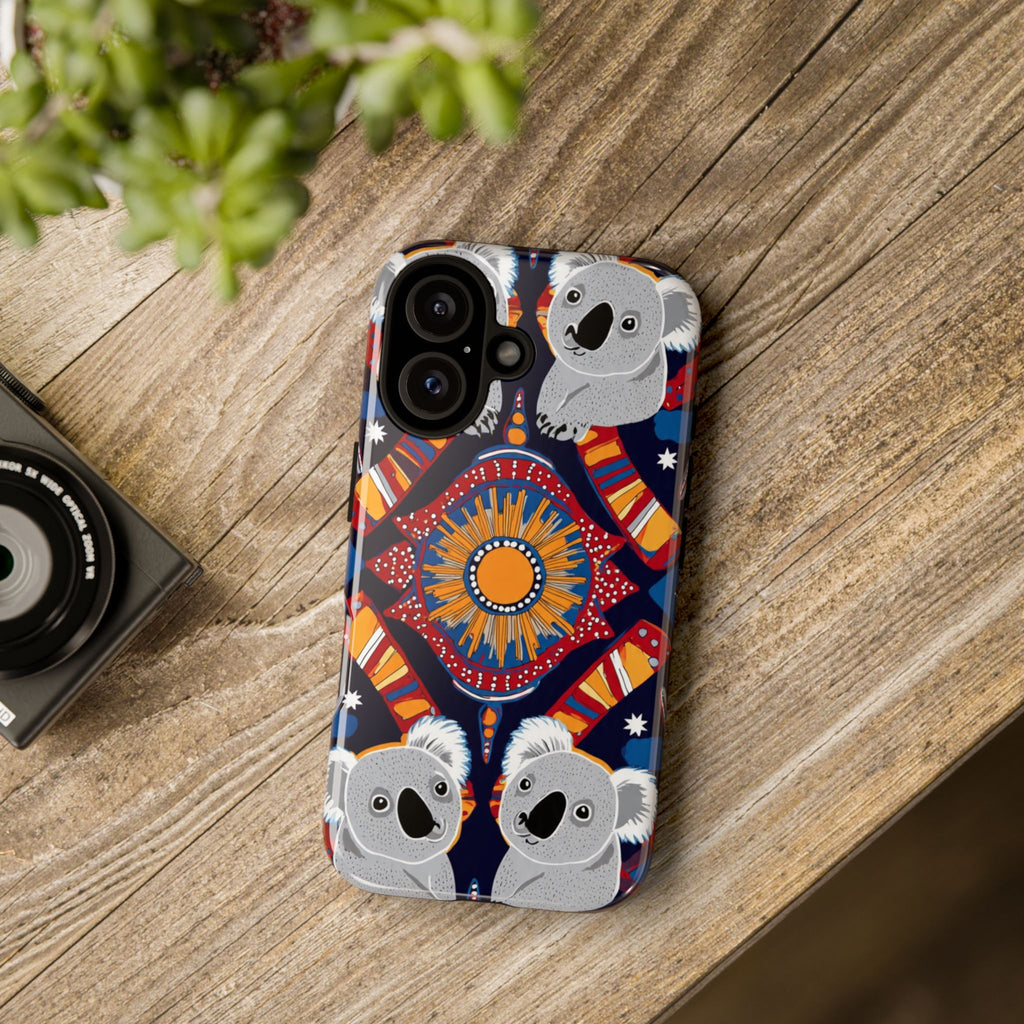 Koala Pattern Phone Case — Cute Indigenous-Inspired Design