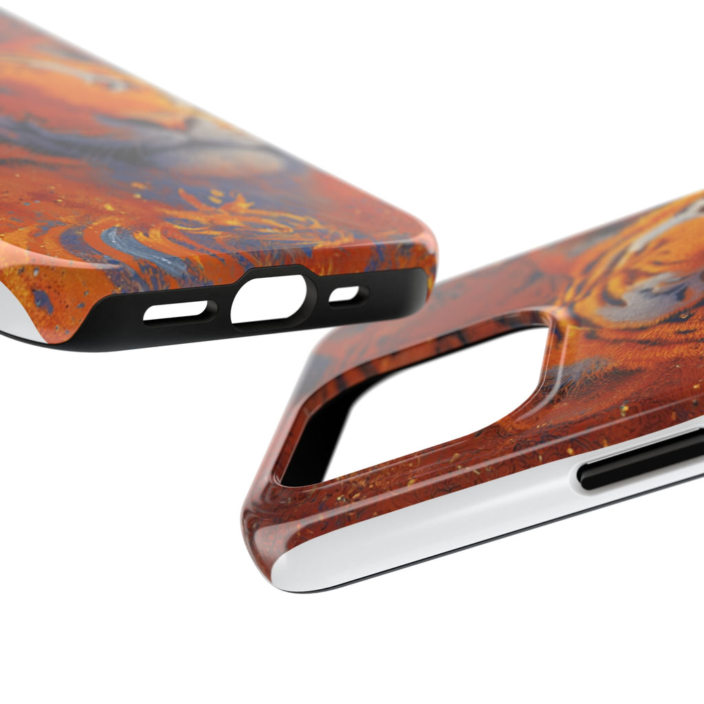 Tiger Portrait Tough Phone Case — Bold Orange Wildlife iPhone Protector