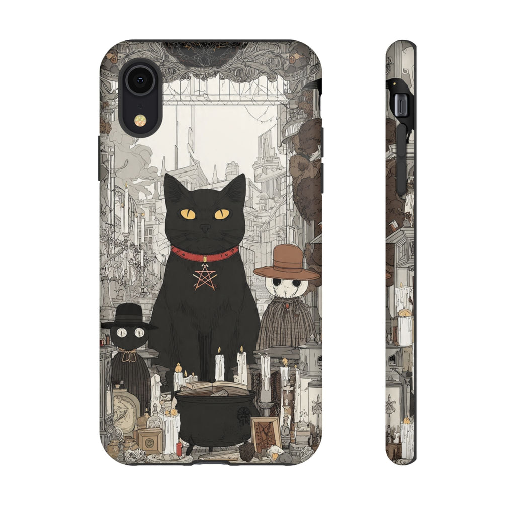Witchy Black Cat Phone Case — Mystic Altar iPhone Cover