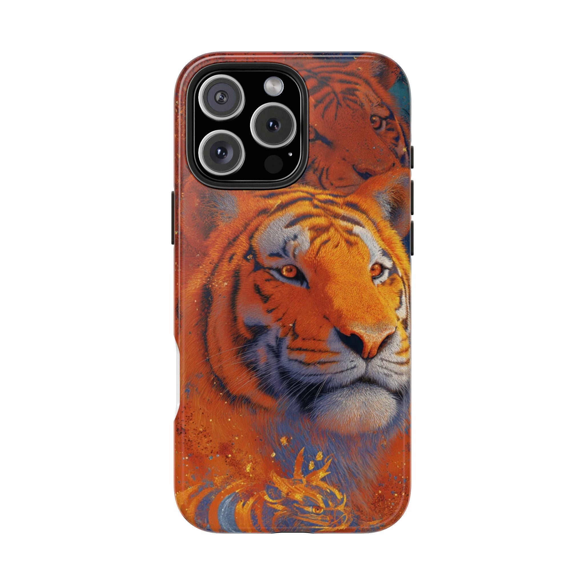 Tiger Portrait Tough Phone Case — Bold Orange Wildlife iPhone Protector