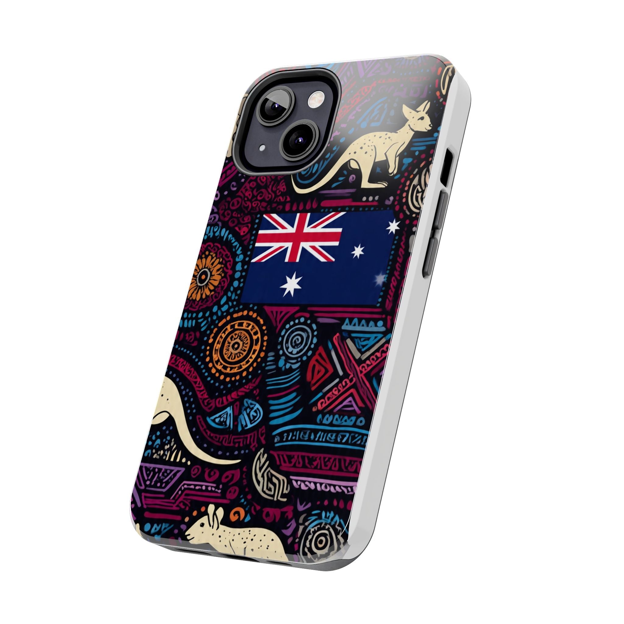 Australian Kangaroo Indigenous Pattern Phone Case — Tough Protective Cover