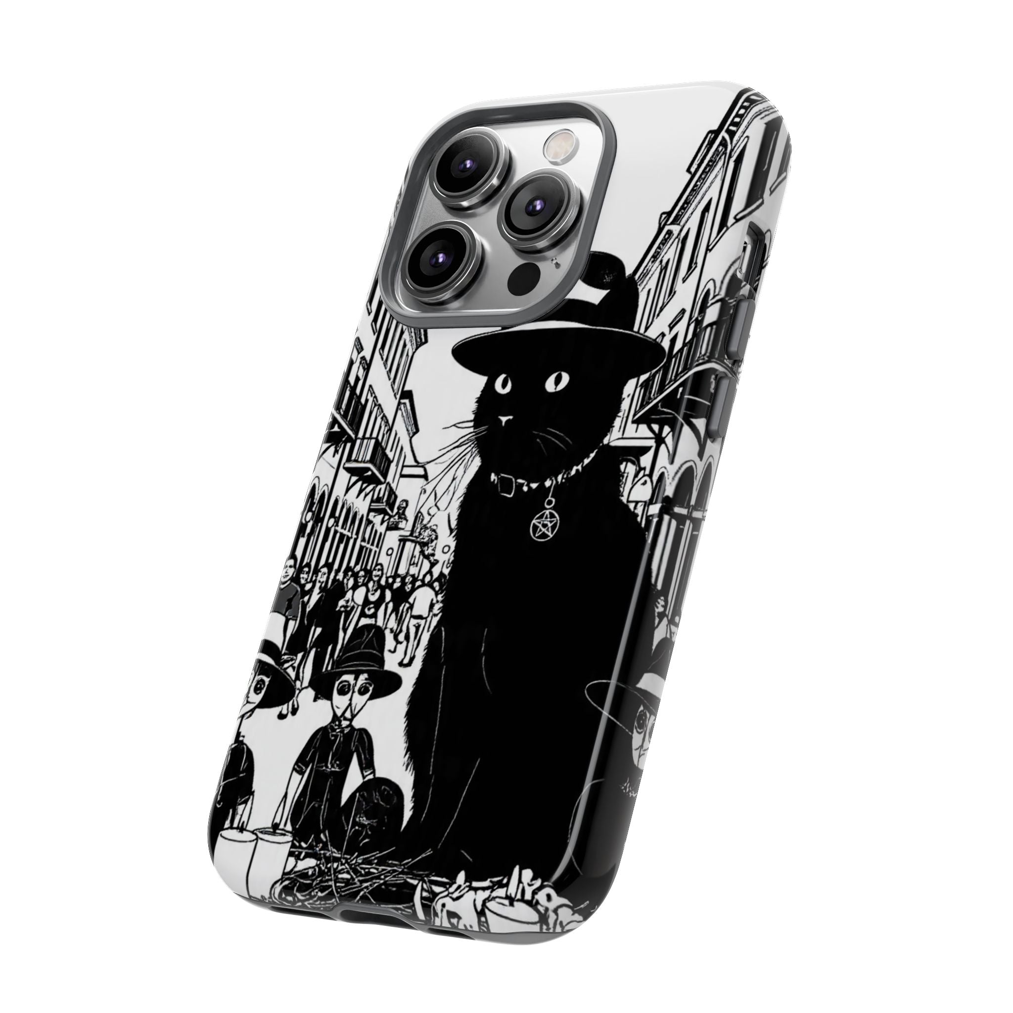 Phone Case — Noir Cat Street Art Design