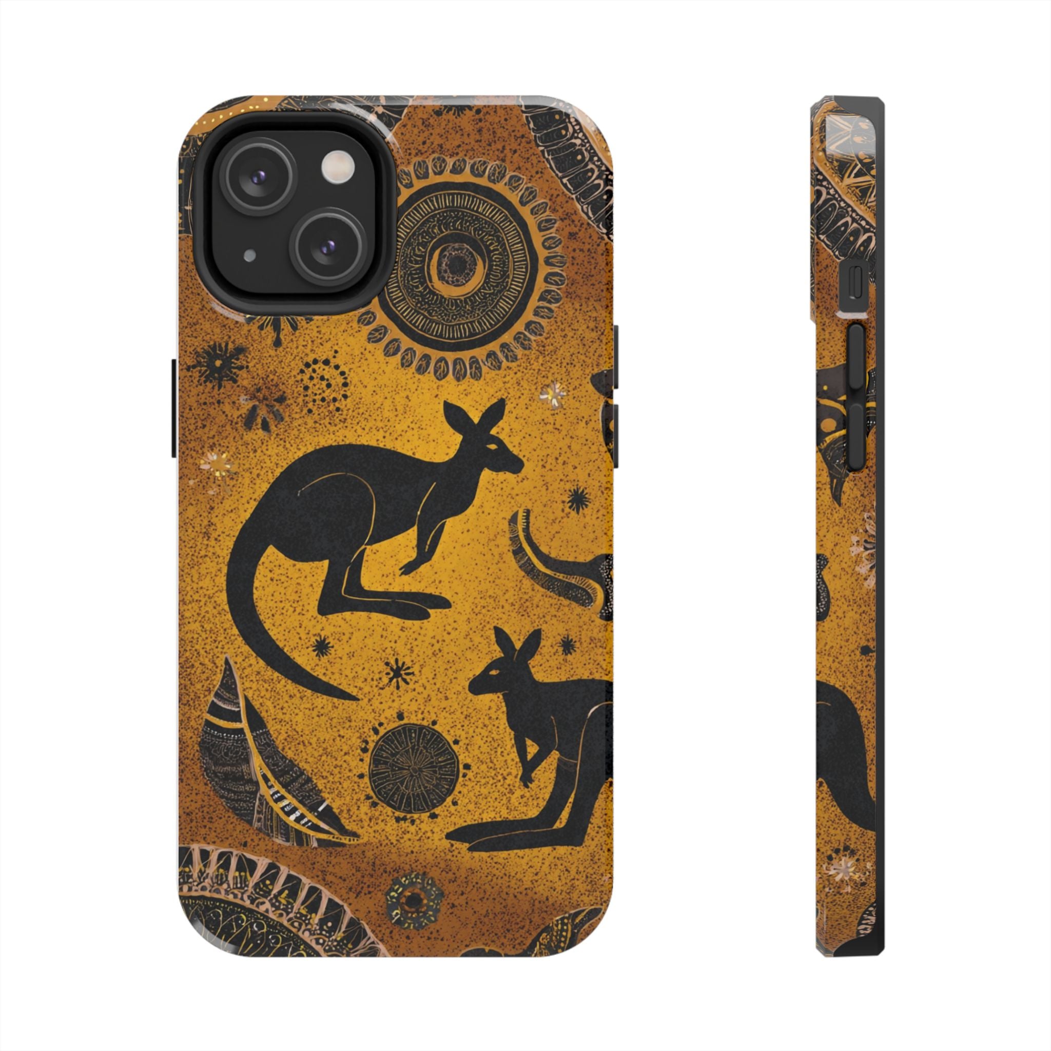 Kangaroo Boho Tough Phone Case — Australian Wildlife Protective Cover