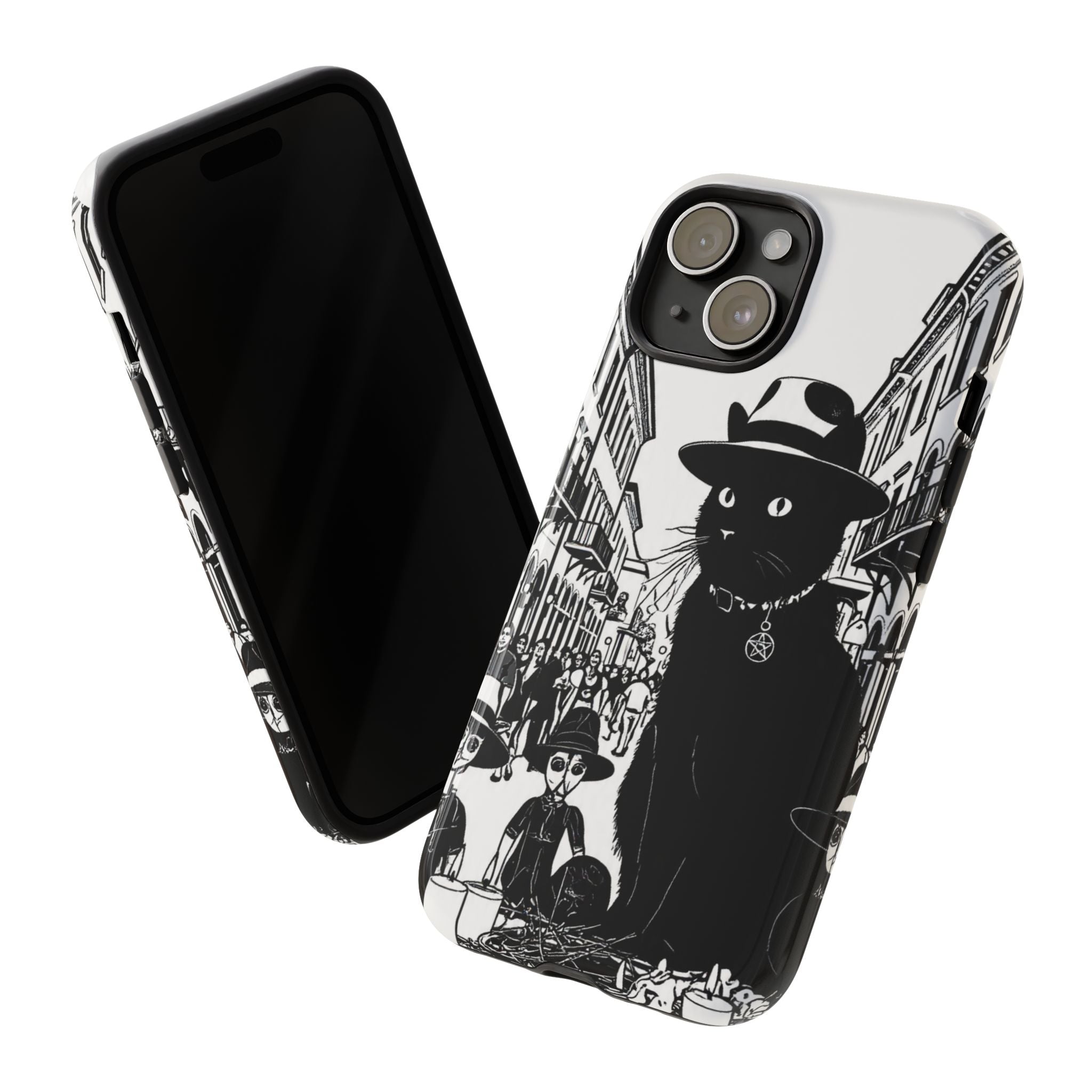 Phone Case — Noir Cat Street Art Design