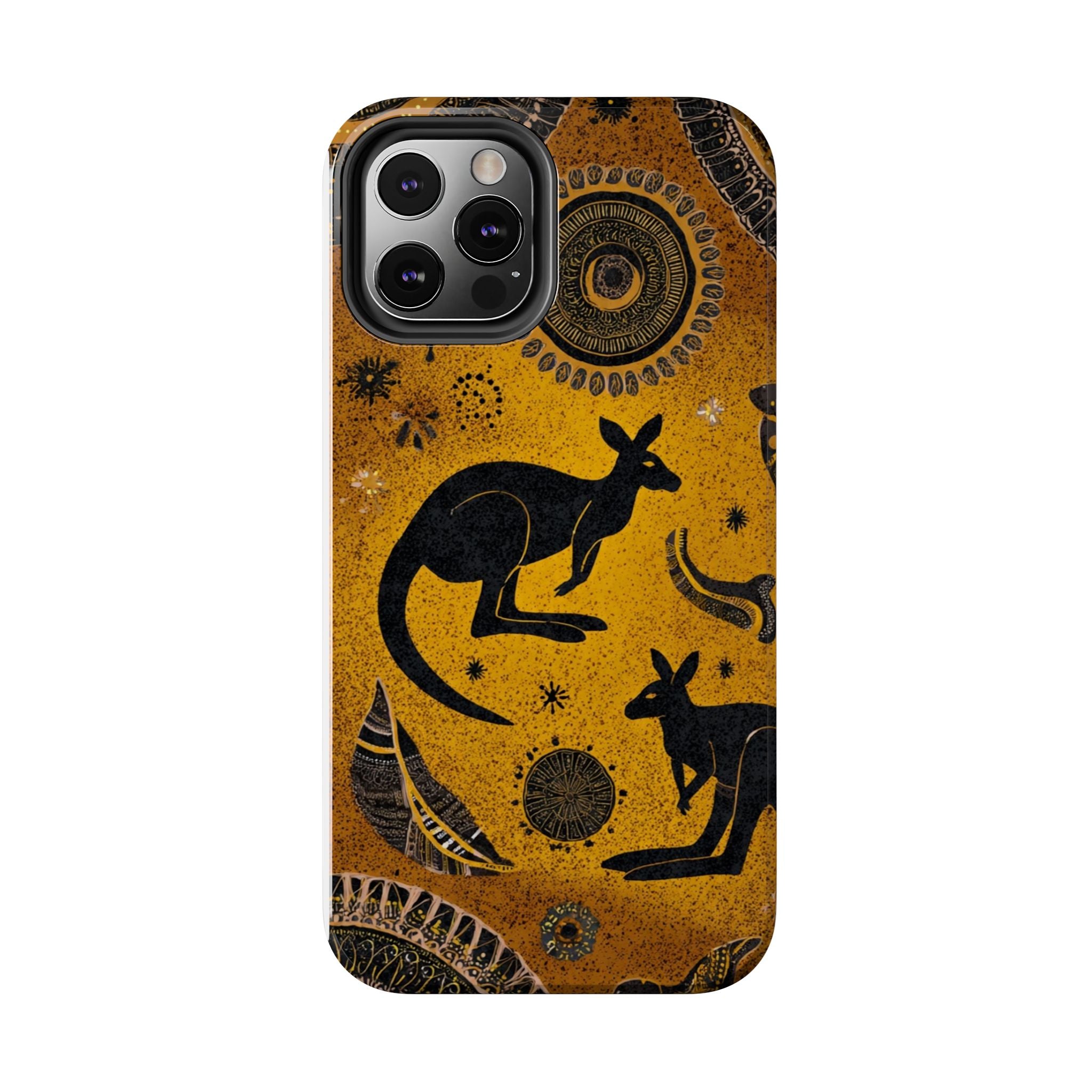 Kangaroo Boho Tough Phone Case — Australian Wildlife Protective Cover